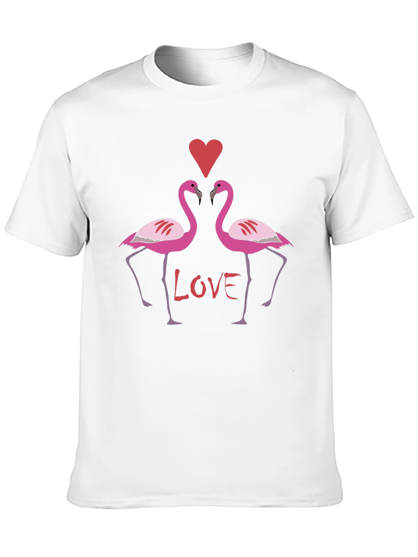 Flamingo Love Graphic T-Shirt - Black