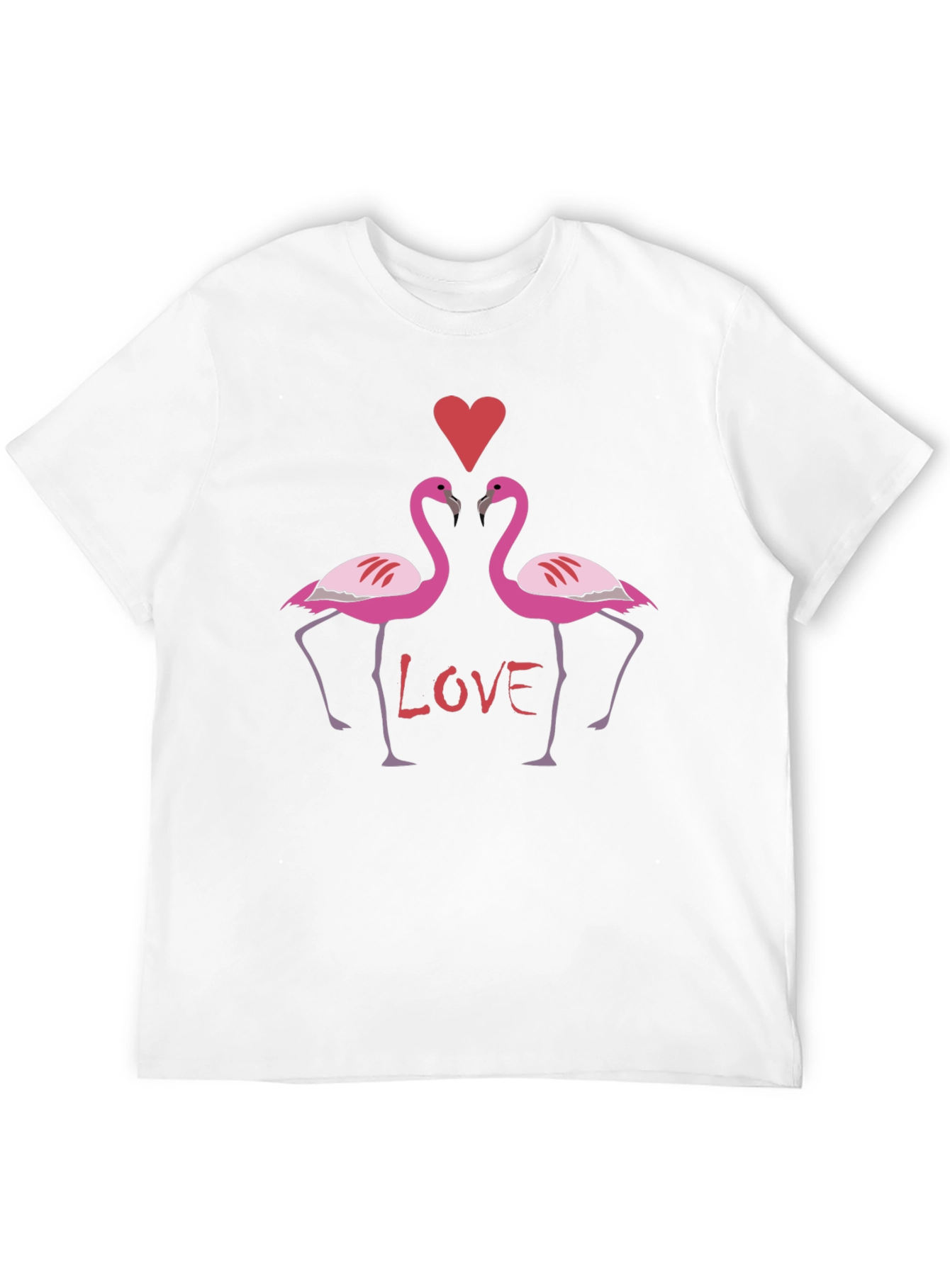 Flamingo Love Graphic T-Shirt - Black