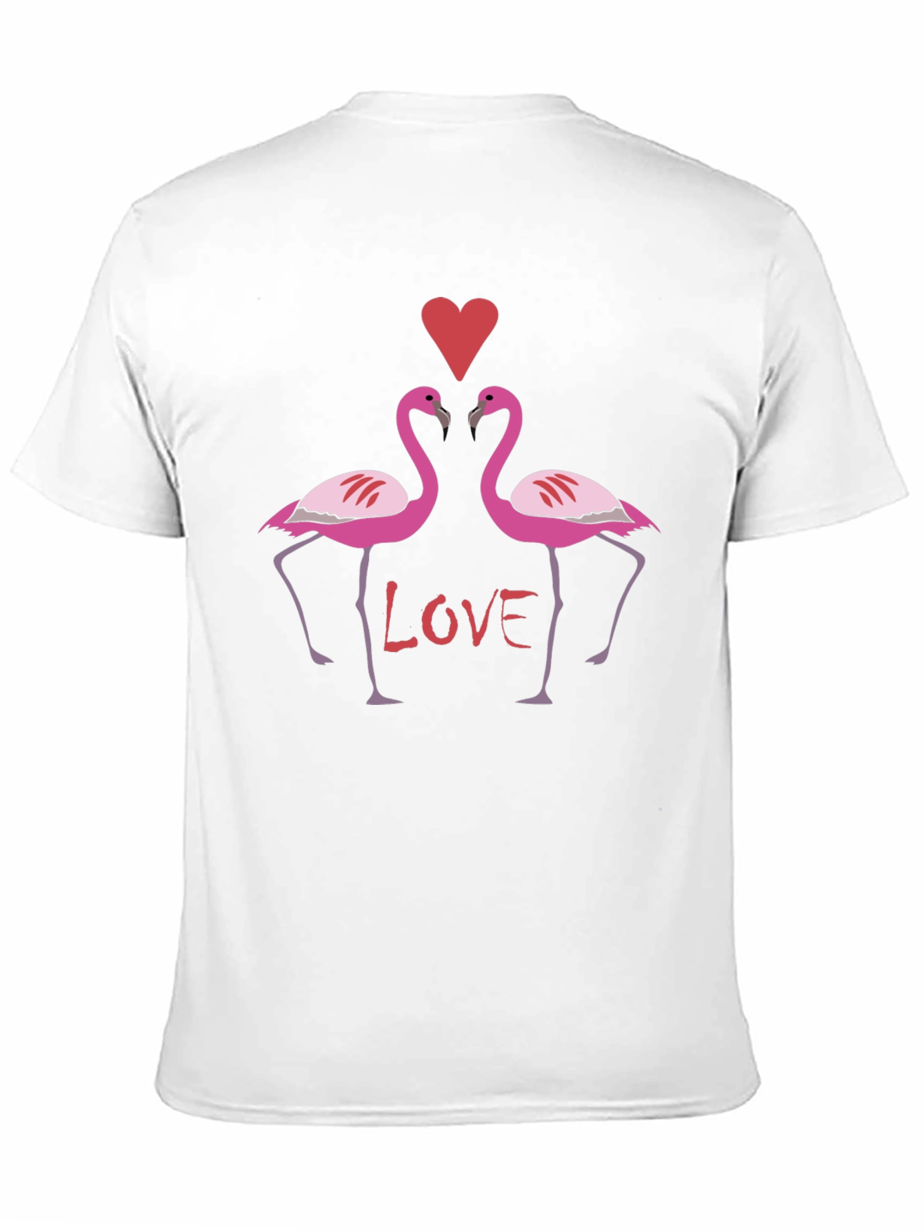 Flamingo Love Graphic T-Shirt - Black