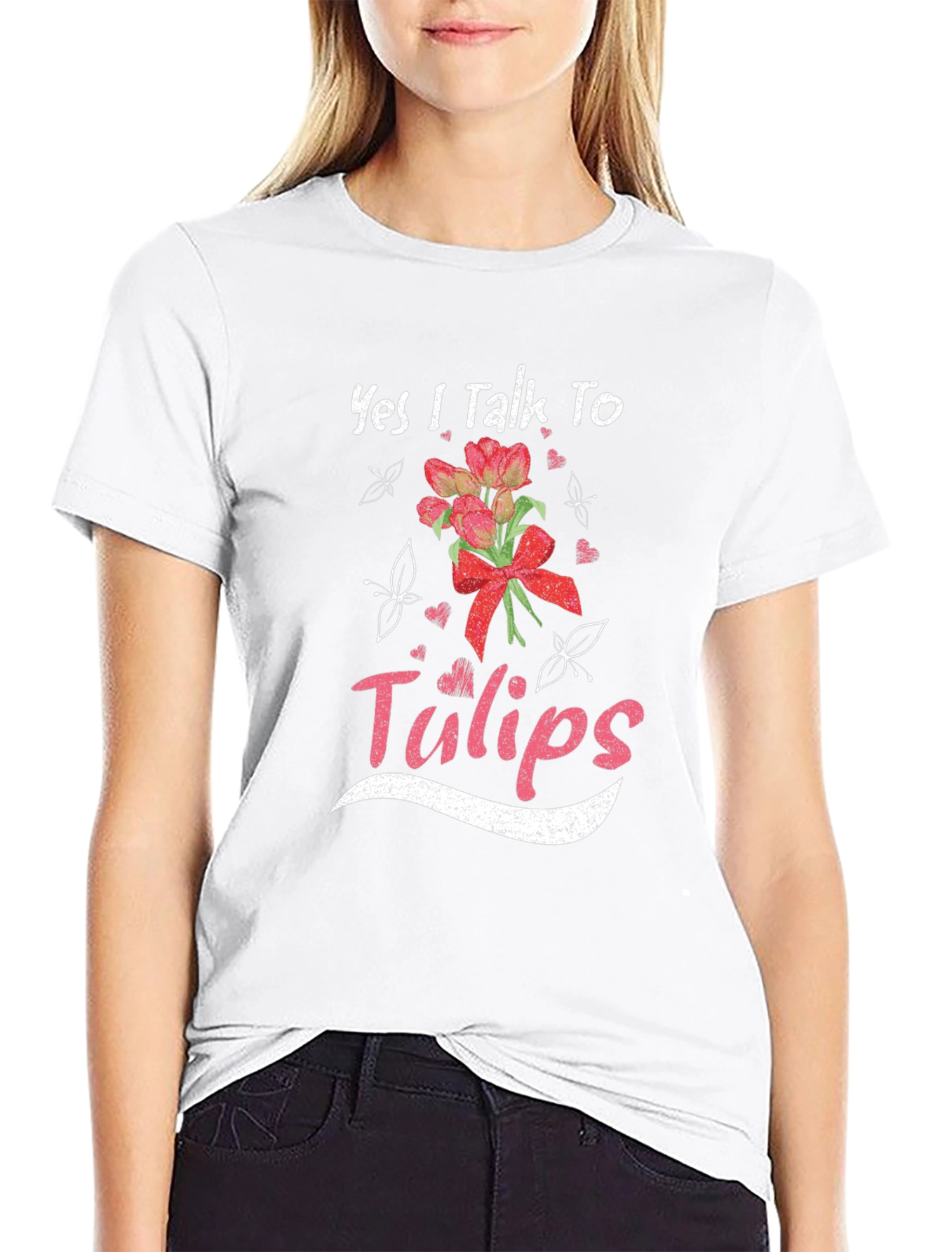 Yes I Talk To Tulips T-Shirt