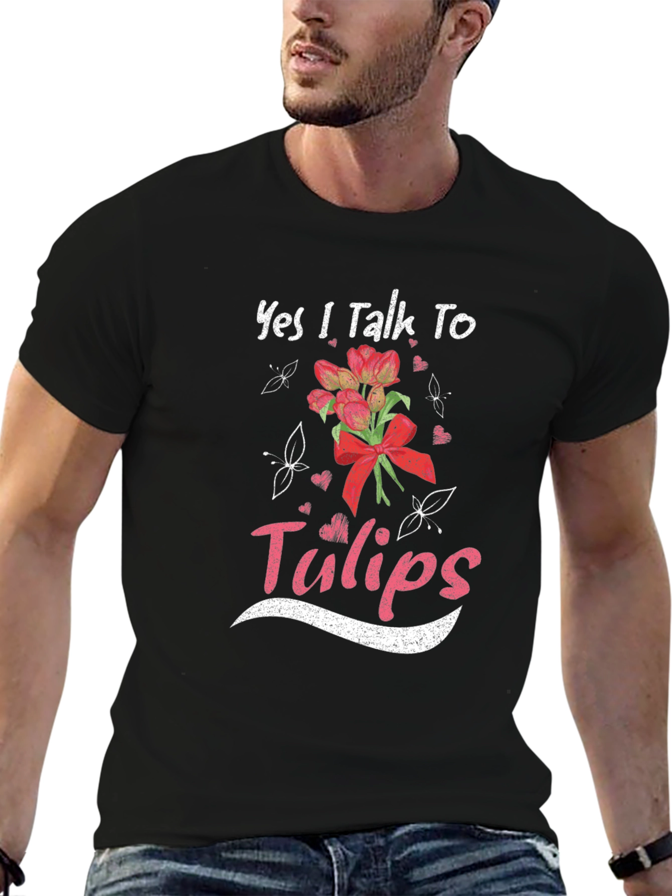 Yes I Talk To Tulips T-Shirt