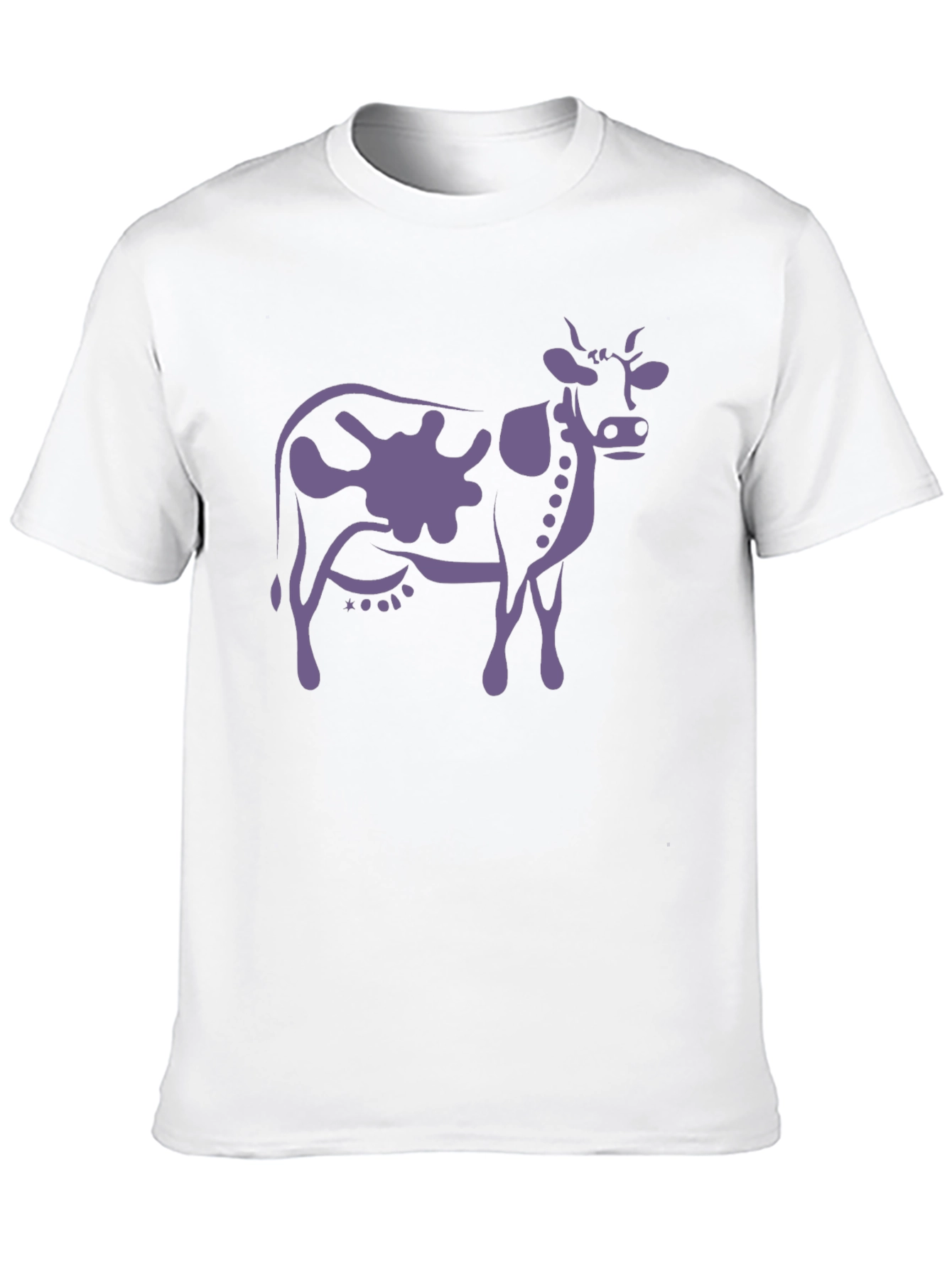 Cow Print T-Shirt - Black