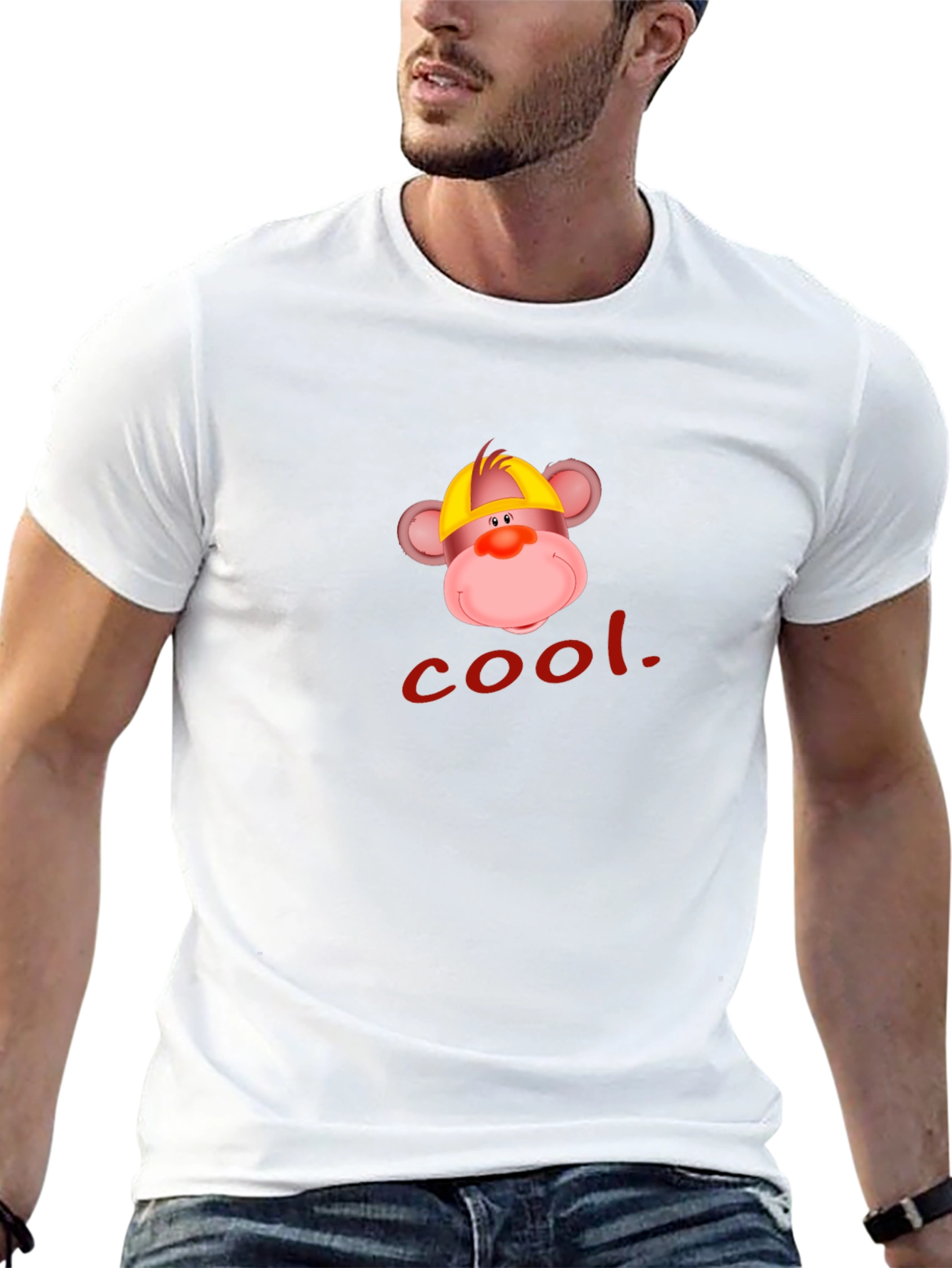 Cool Monkey Graphic Tee - Casual Black T-Shirt