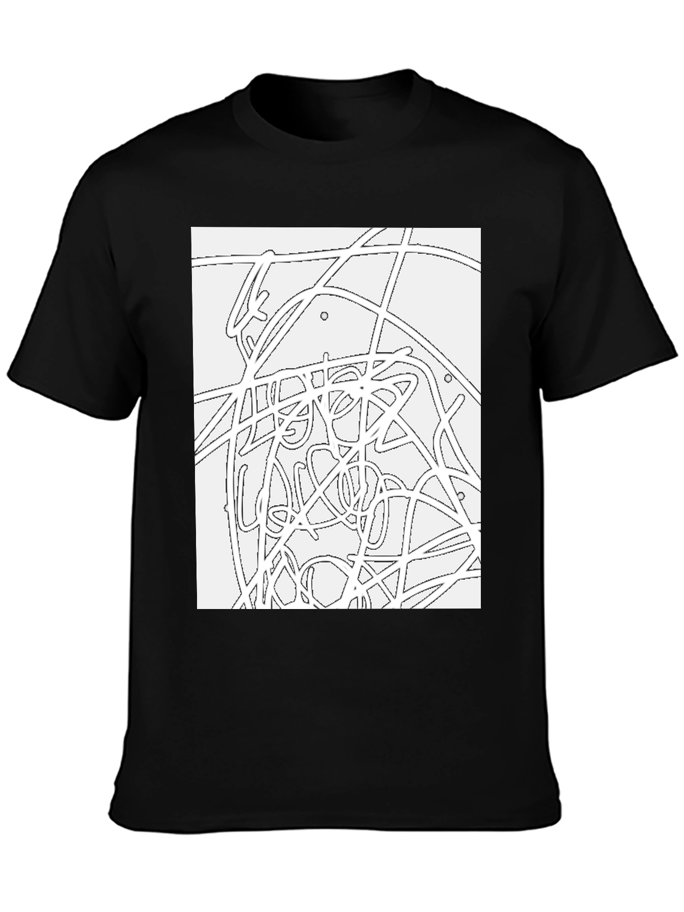 Abstract Line Art Graphic Tee - Modern Style