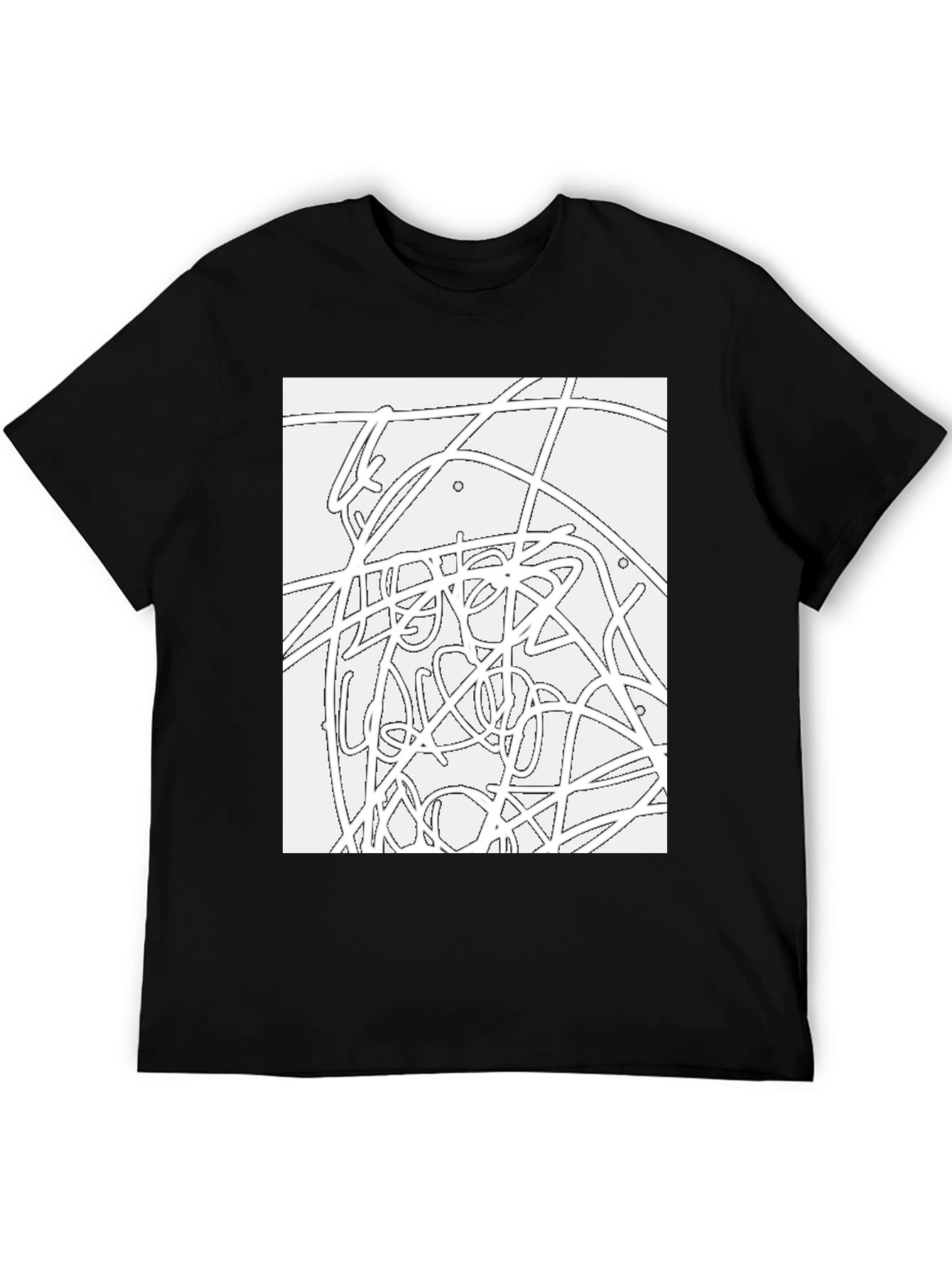 Abstract Line Art Graphic Tee - Modern Style