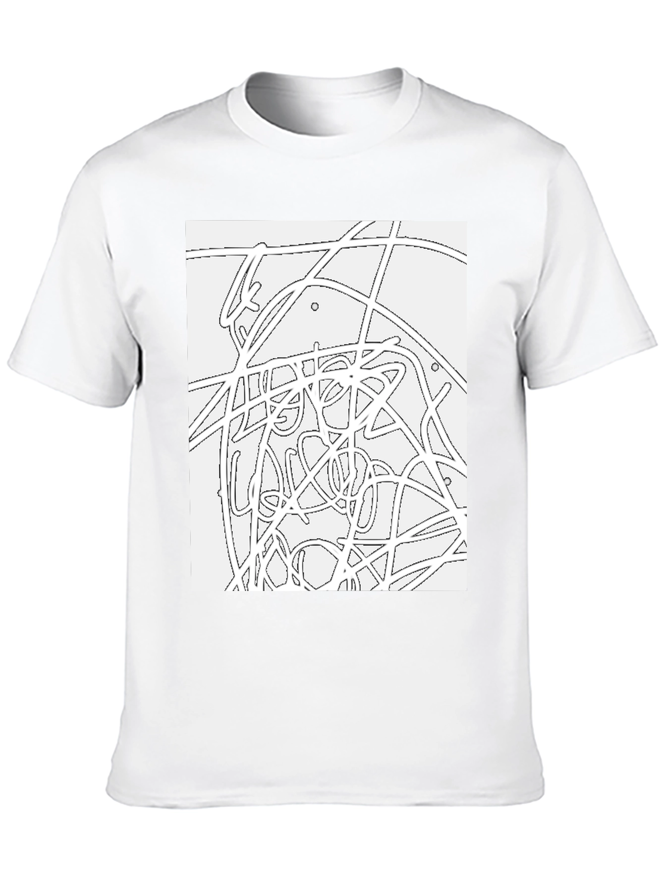 Abstract Line Art Graphic Tee - Modern Style