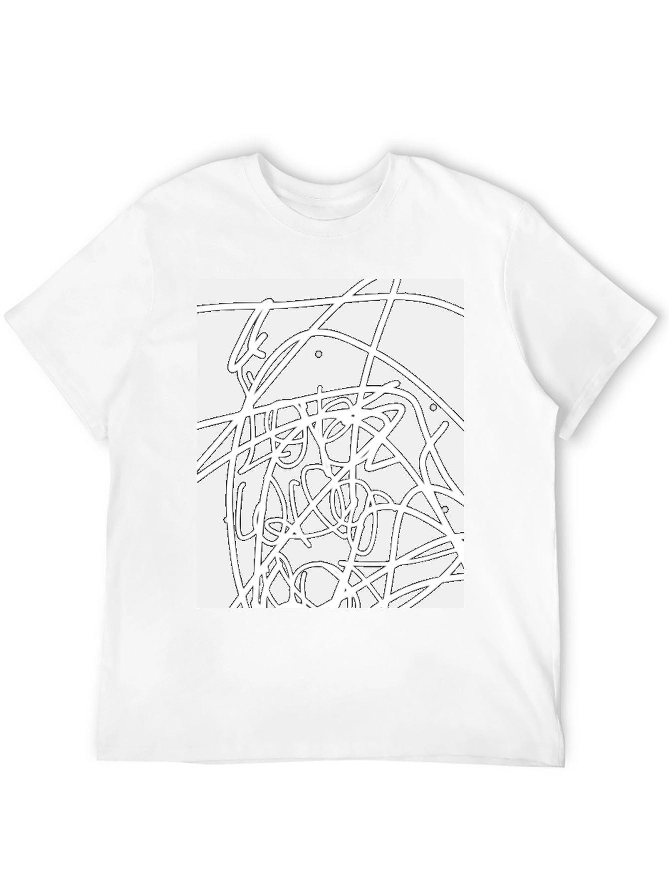 Abstract Line Art Graphic Tee - Modern Style
