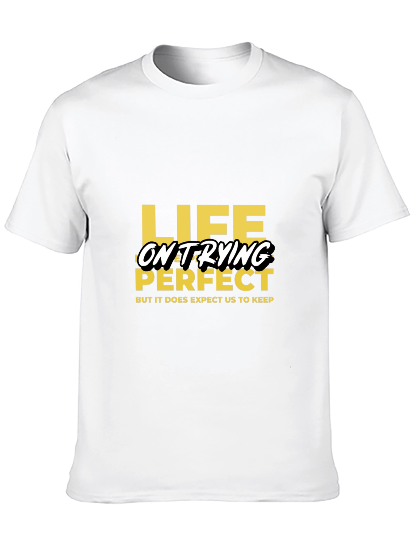Life on Trying - Black Graphic Tee
