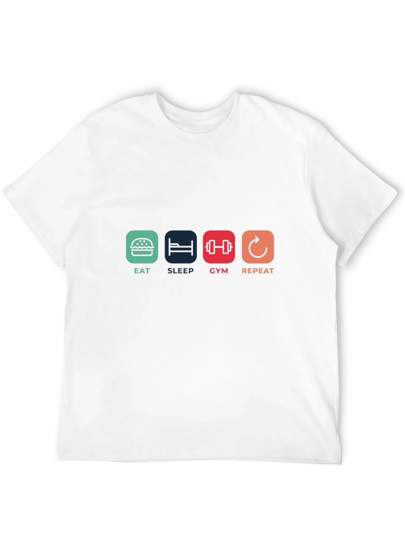 Eat Sleep Gym Repeat T-Shirt - Fitness Lifestyle Tee