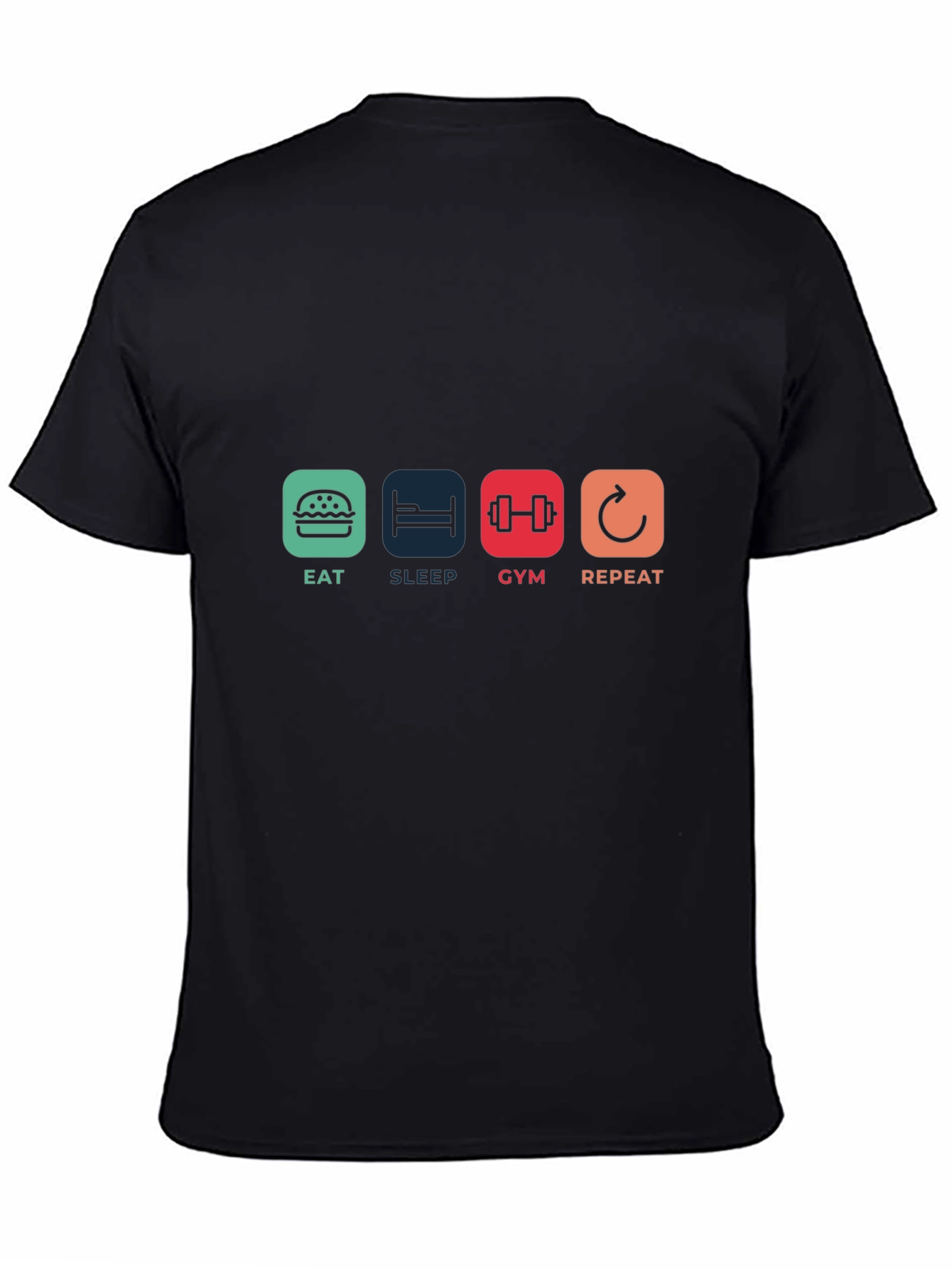Eat Sleep Gym Repeat T-Shirt - Fitness Lifestyle Tee
