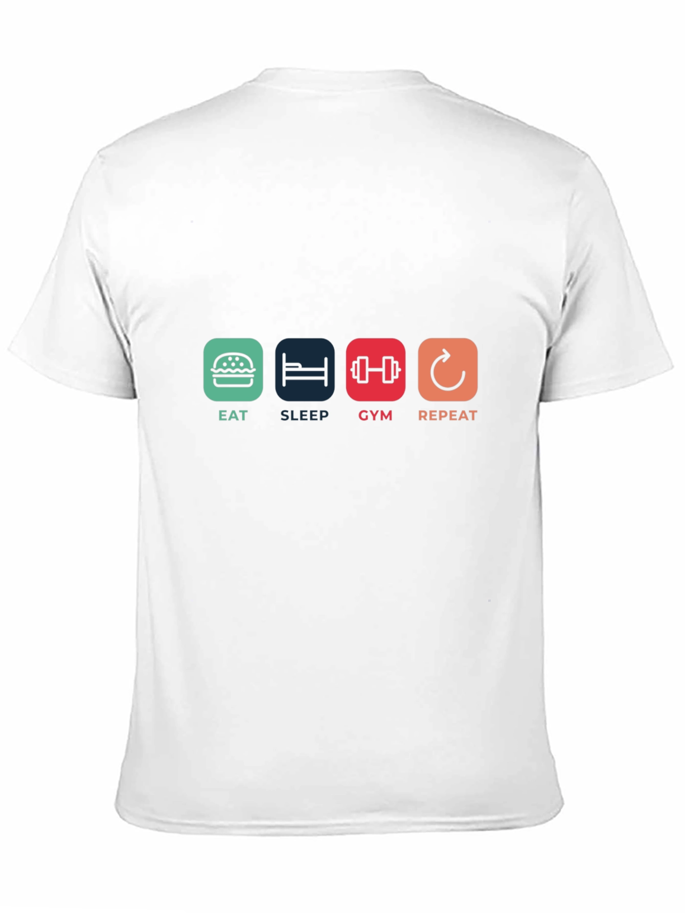 Eat Sleep Gym Repeat T-Shirt - Fitness Lifestyle Tee