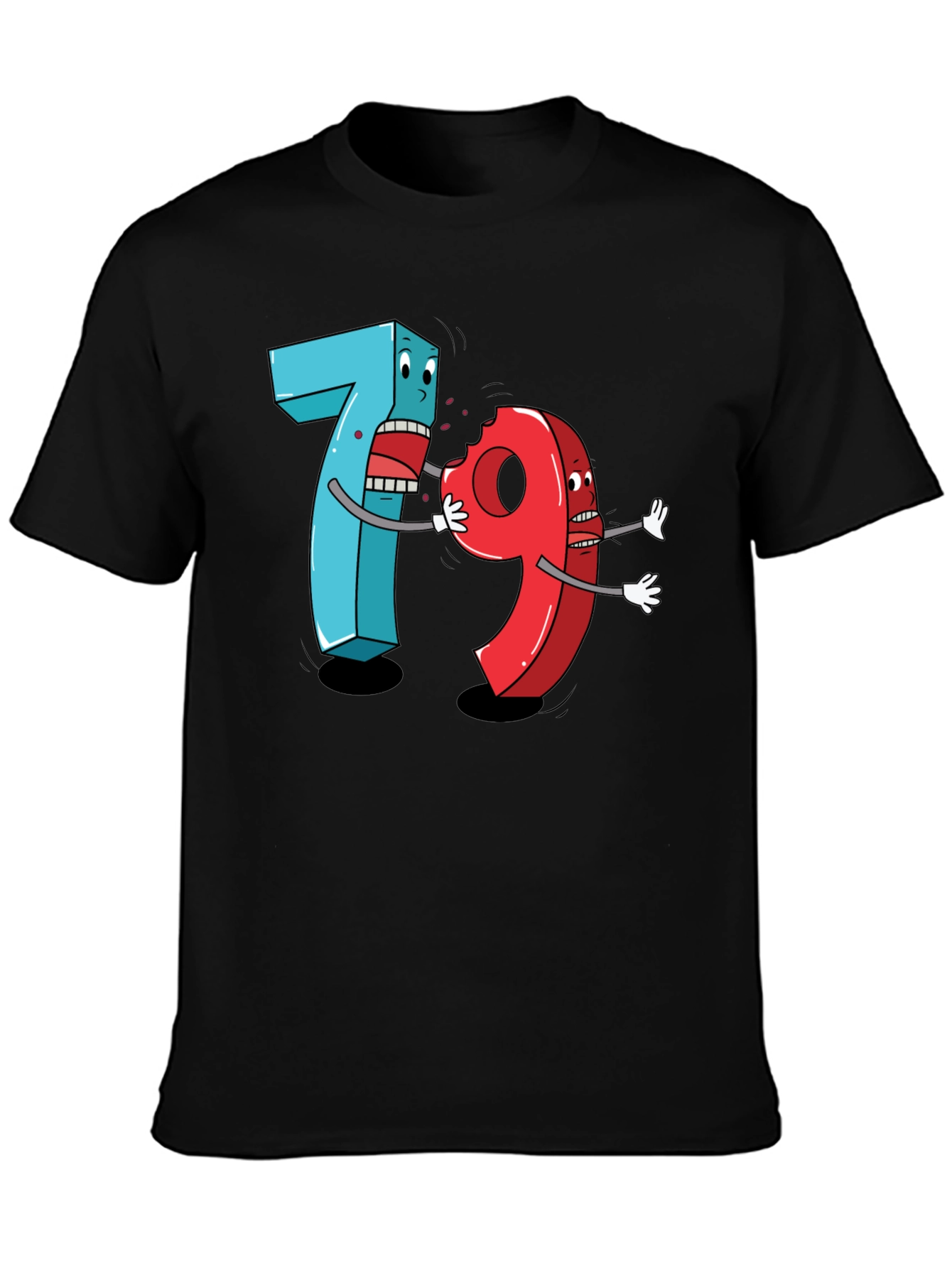 Funny 7 Ate 9 Cartoon Graphic Tee