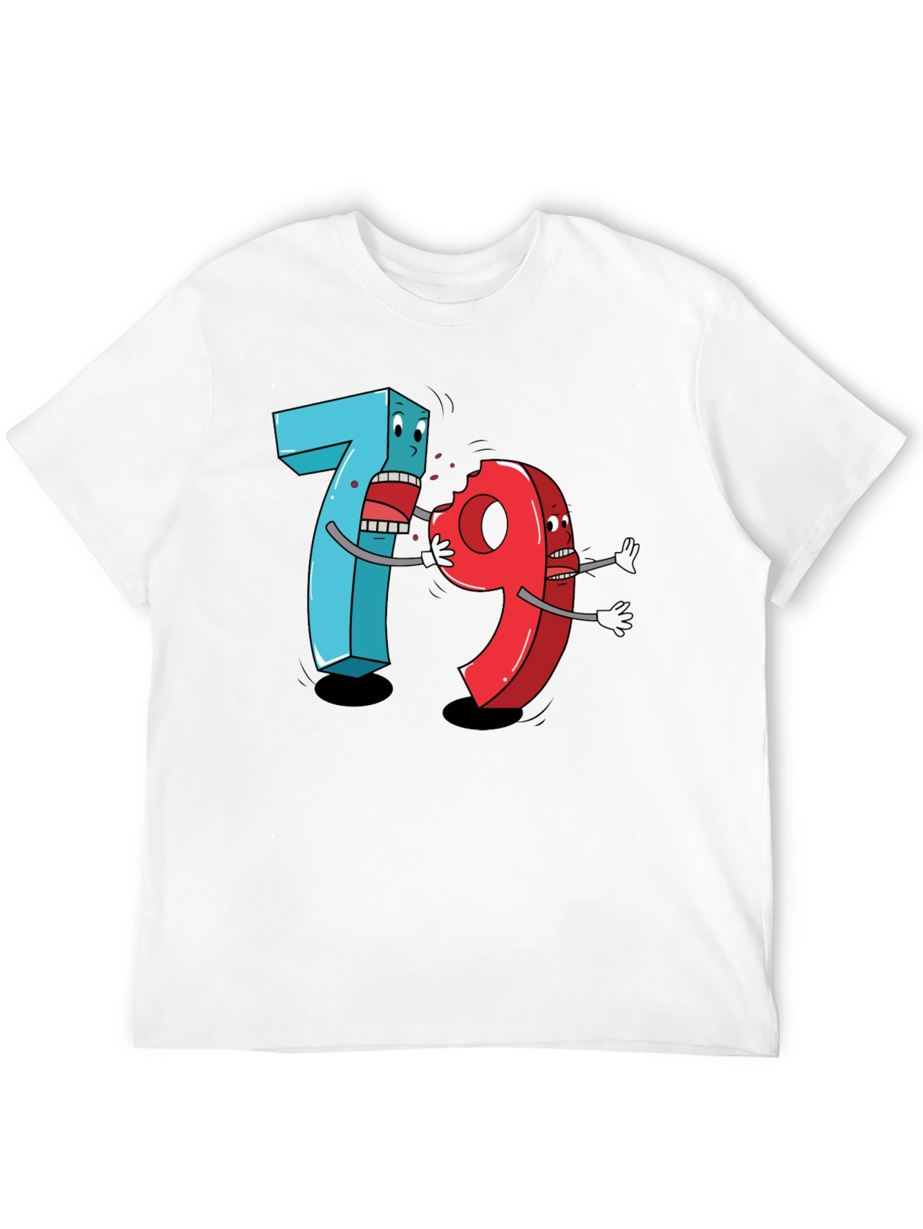 Funny 7 Ate 9 Cartoon Graphic Tee