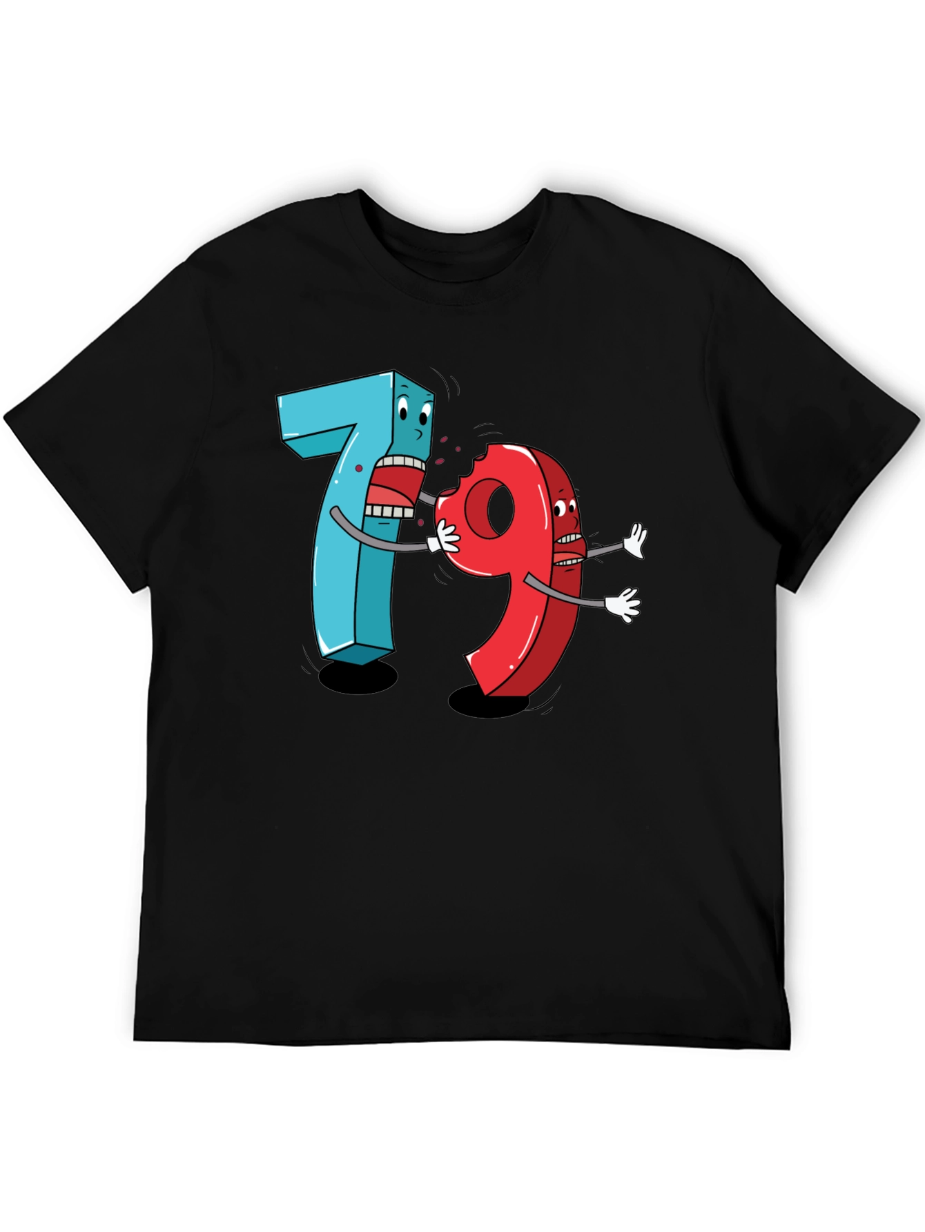 Funny 7 Ate 9 Cartoon Graphic Tee