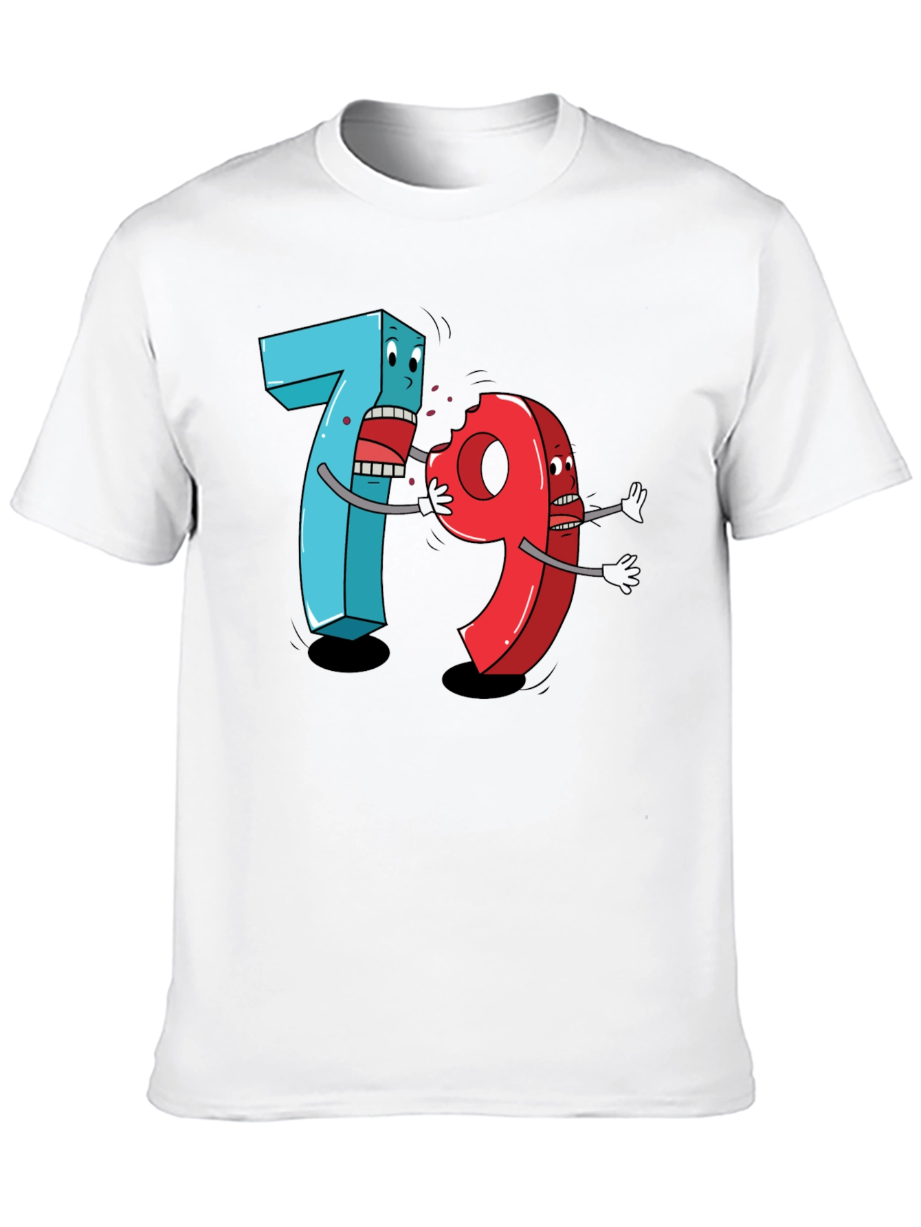 Funny 7 Ate 9 Cartoon Graphic Tee