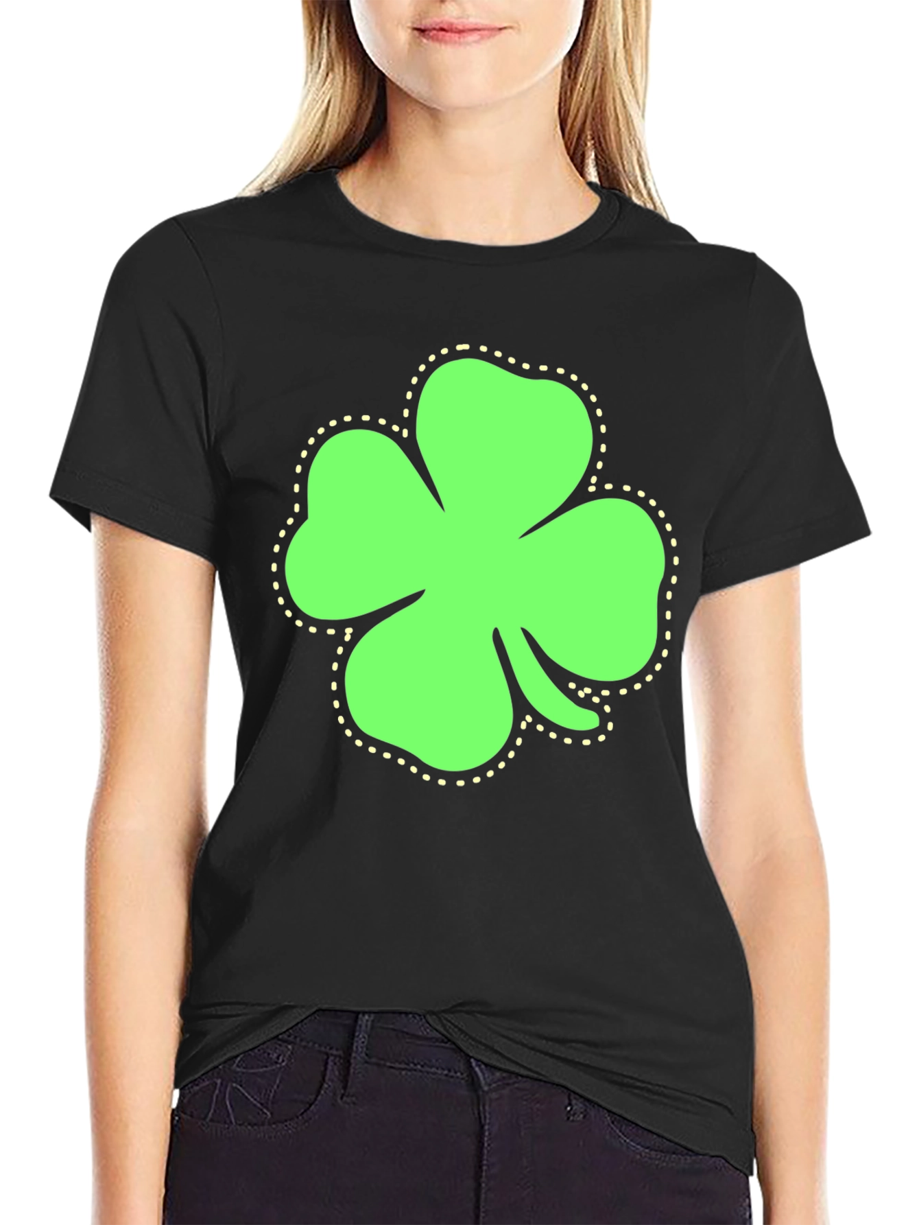 St. Patricks Day Shamrock T-Shirt - Black