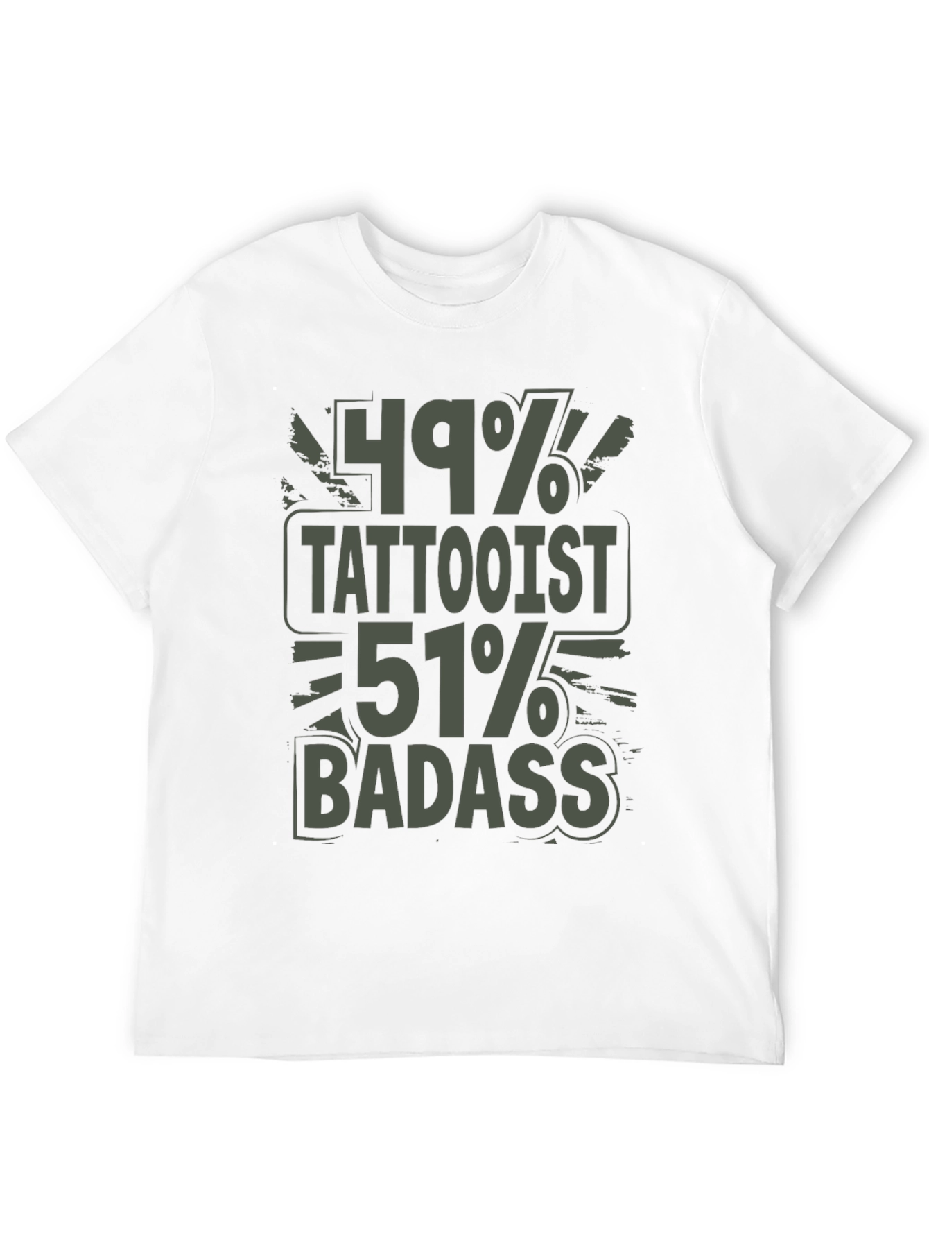 Tattooist Badass Graphic Print Crew Neck T-Shirt