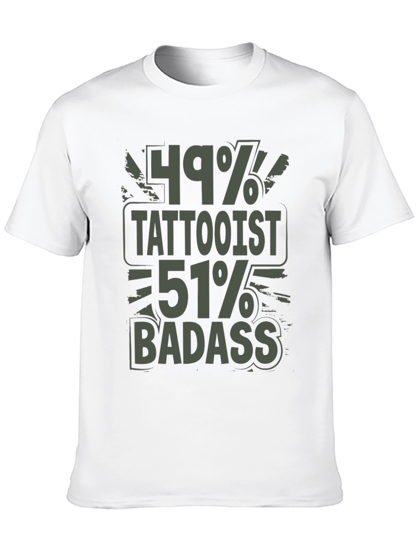 Tattooist Badass Graphic Print Crew Neck T-Shirt