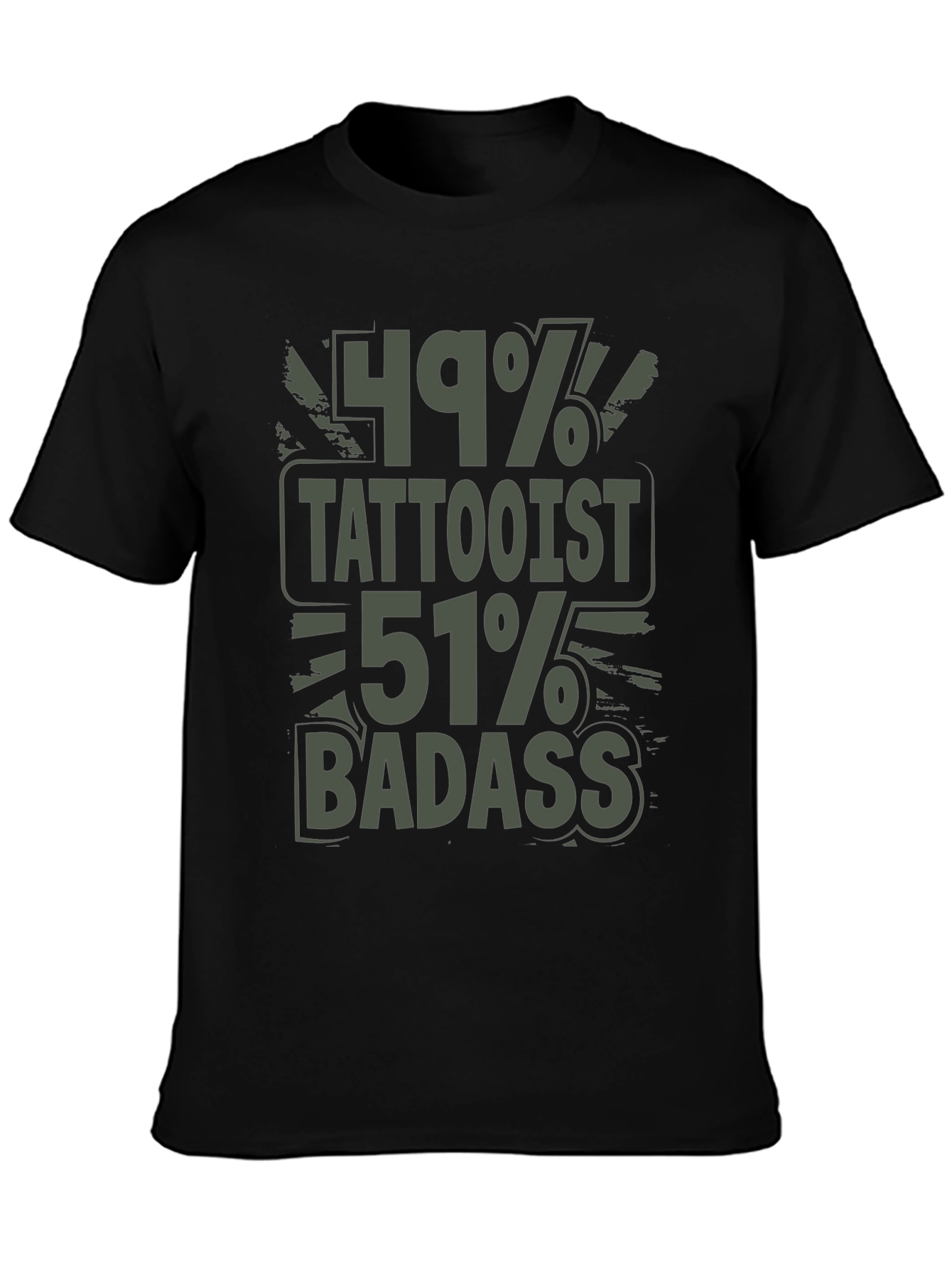 Tattooist Badass Graphic Print Crew Neck T-Shirt
