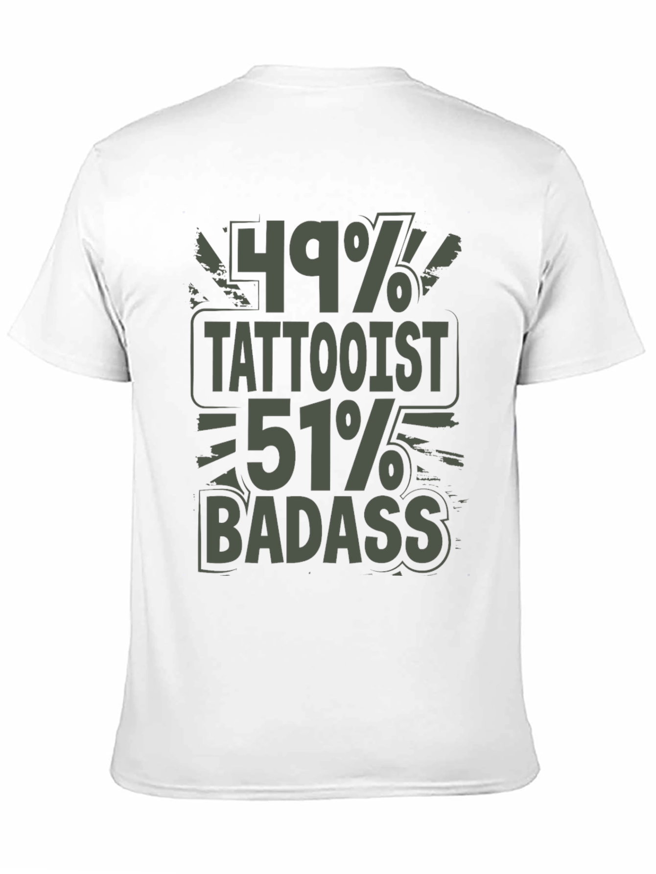 Tattooist Badass Graphic Print Crew Neck T-Shirt