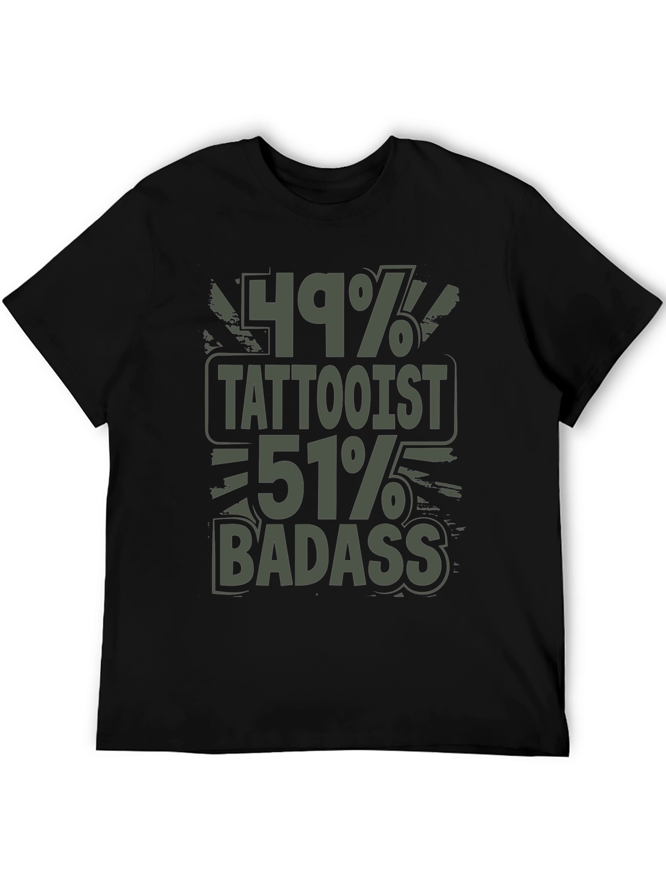 Tattooist Badass Graphic Print Crew Neck T-Shirt