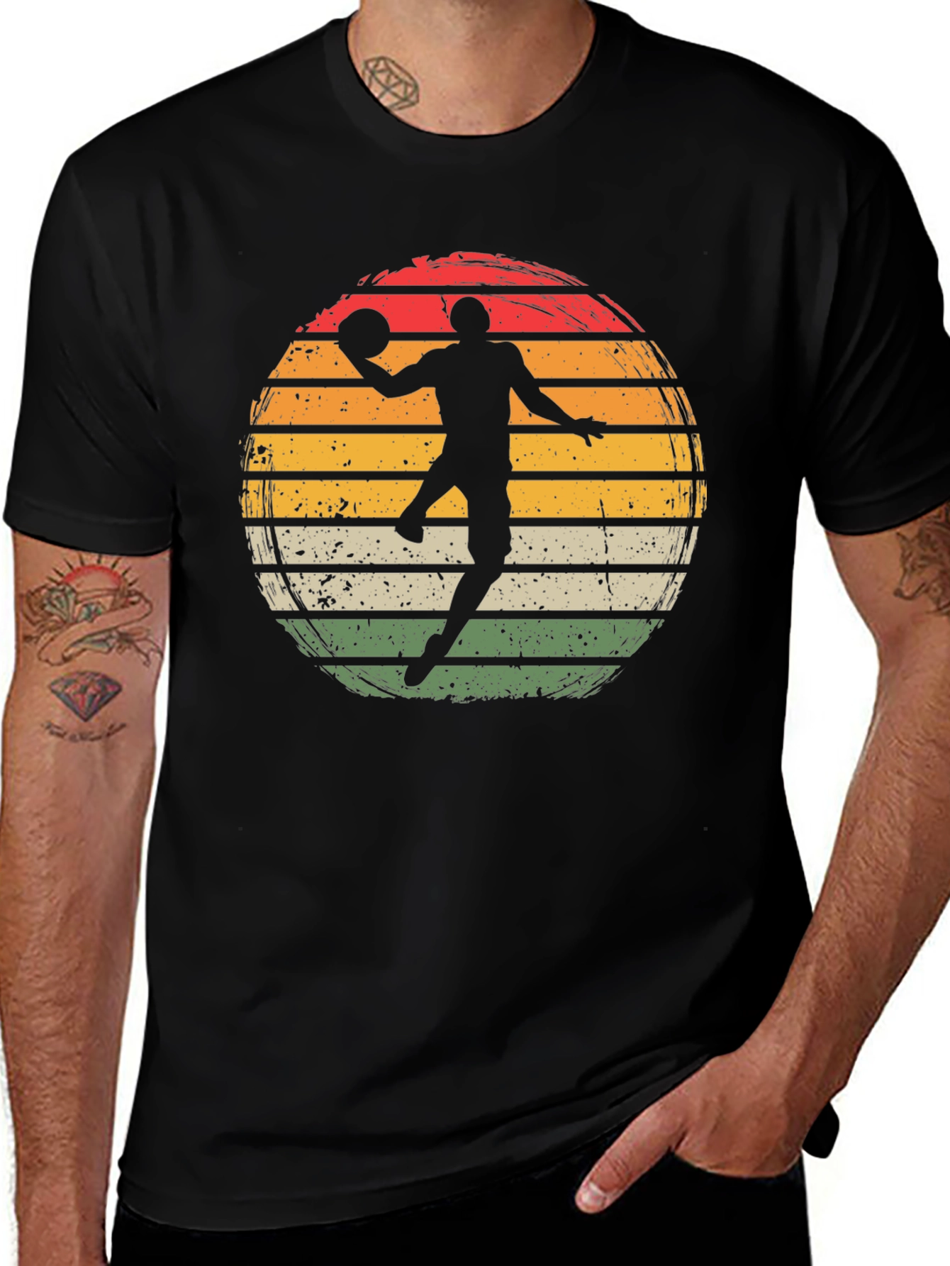 Retro Basketball Player Graphic Tee