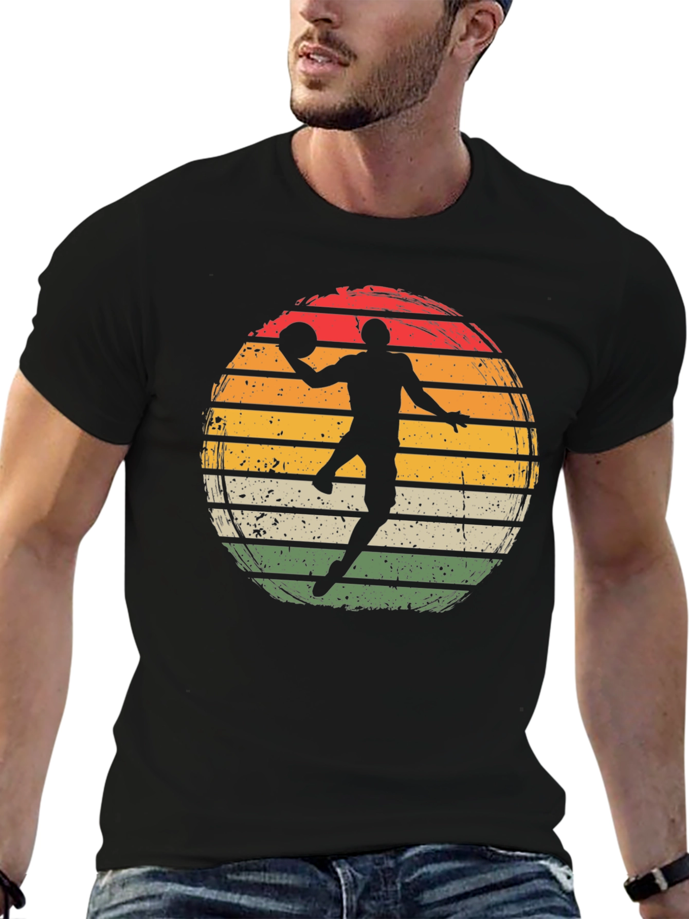 Retro Basketball Player Graphic Tee