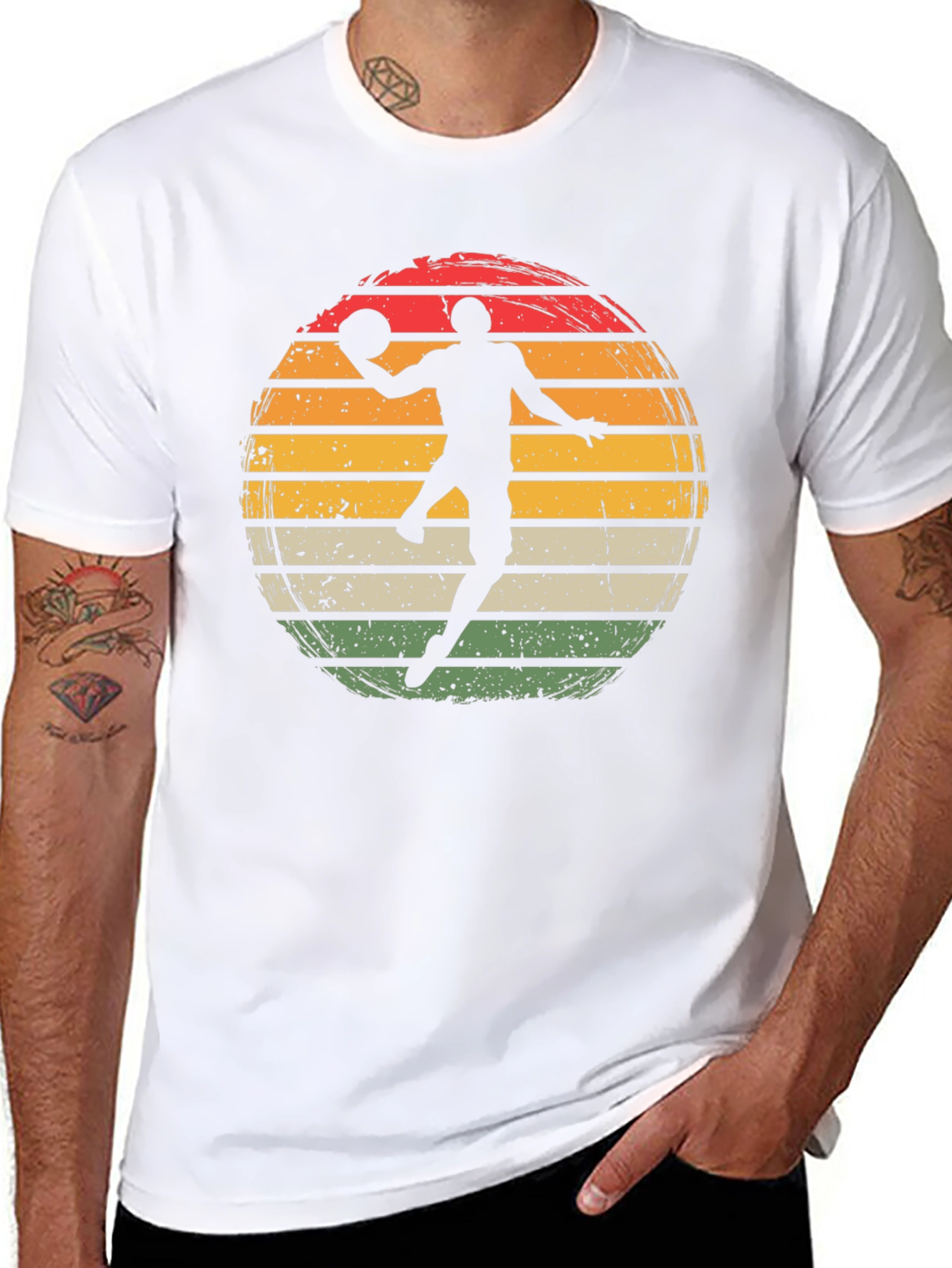 Retro Basketball Player Graphic Tee