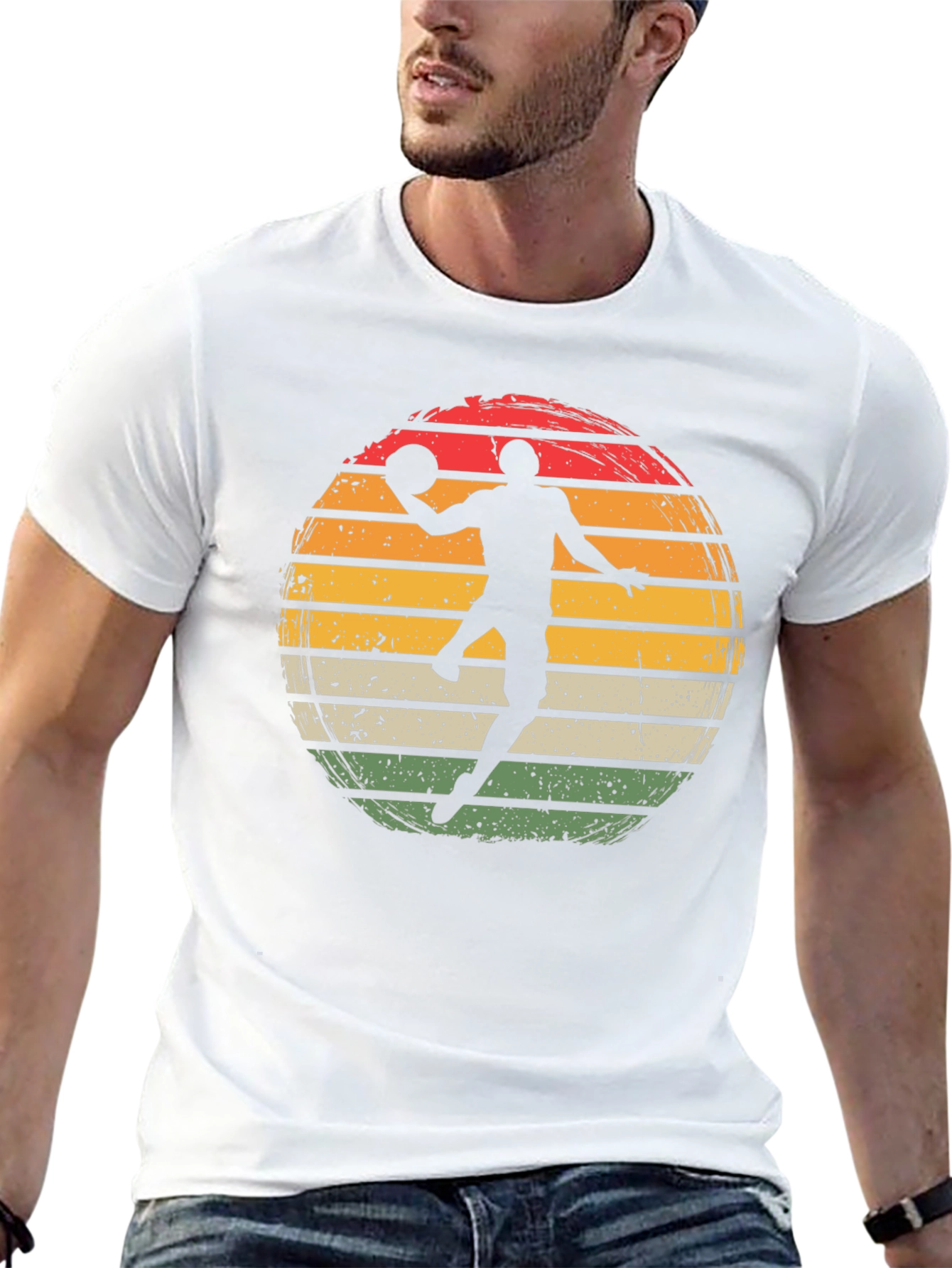 Retro Basketball Player Graphic Tee