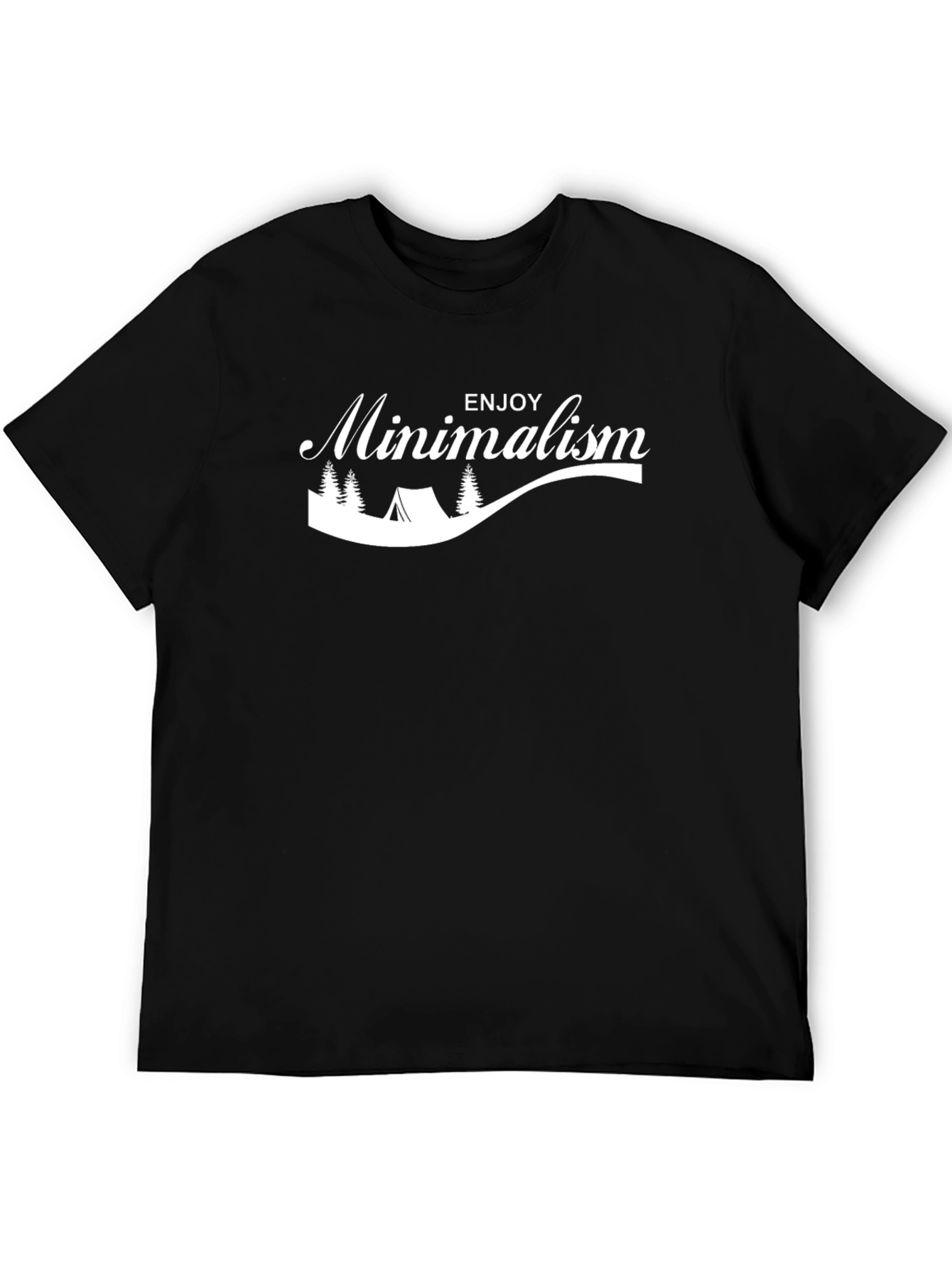 Enjoy Minimalism Graphic Tee - Black Casual Shirt