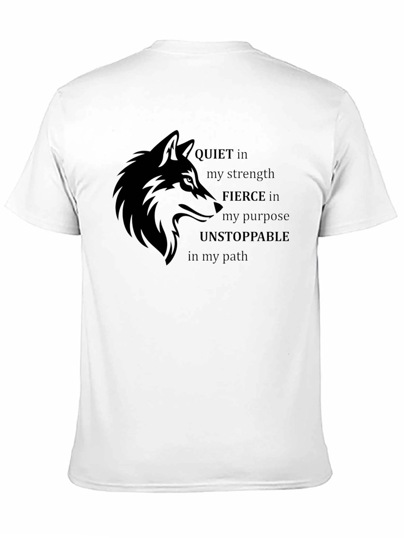 Wolf Graphic T-Shirt - Quiet Strength Fierce Purpose