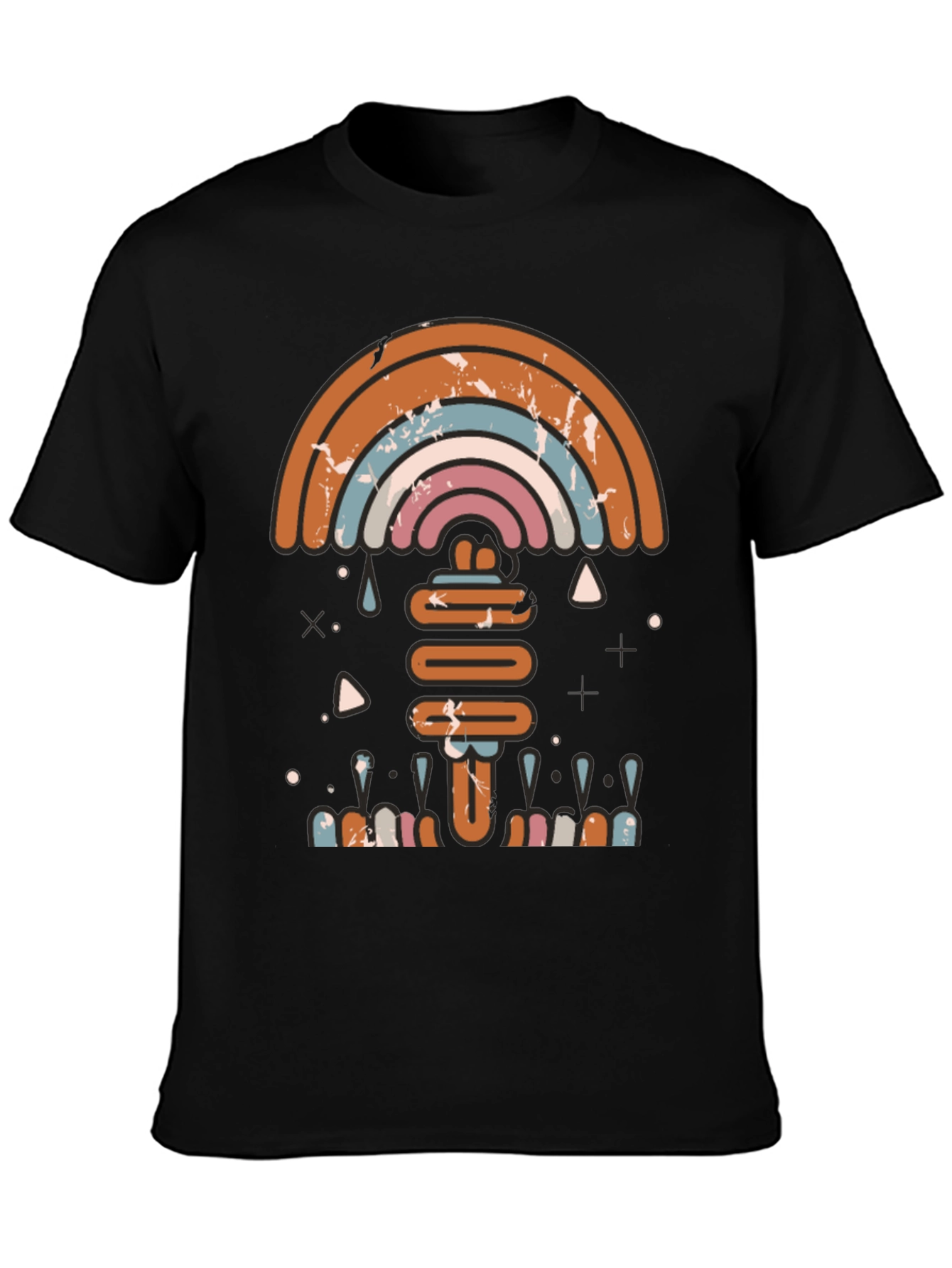 Retro Rainbow Graphic Tee - Stylish Comfort
