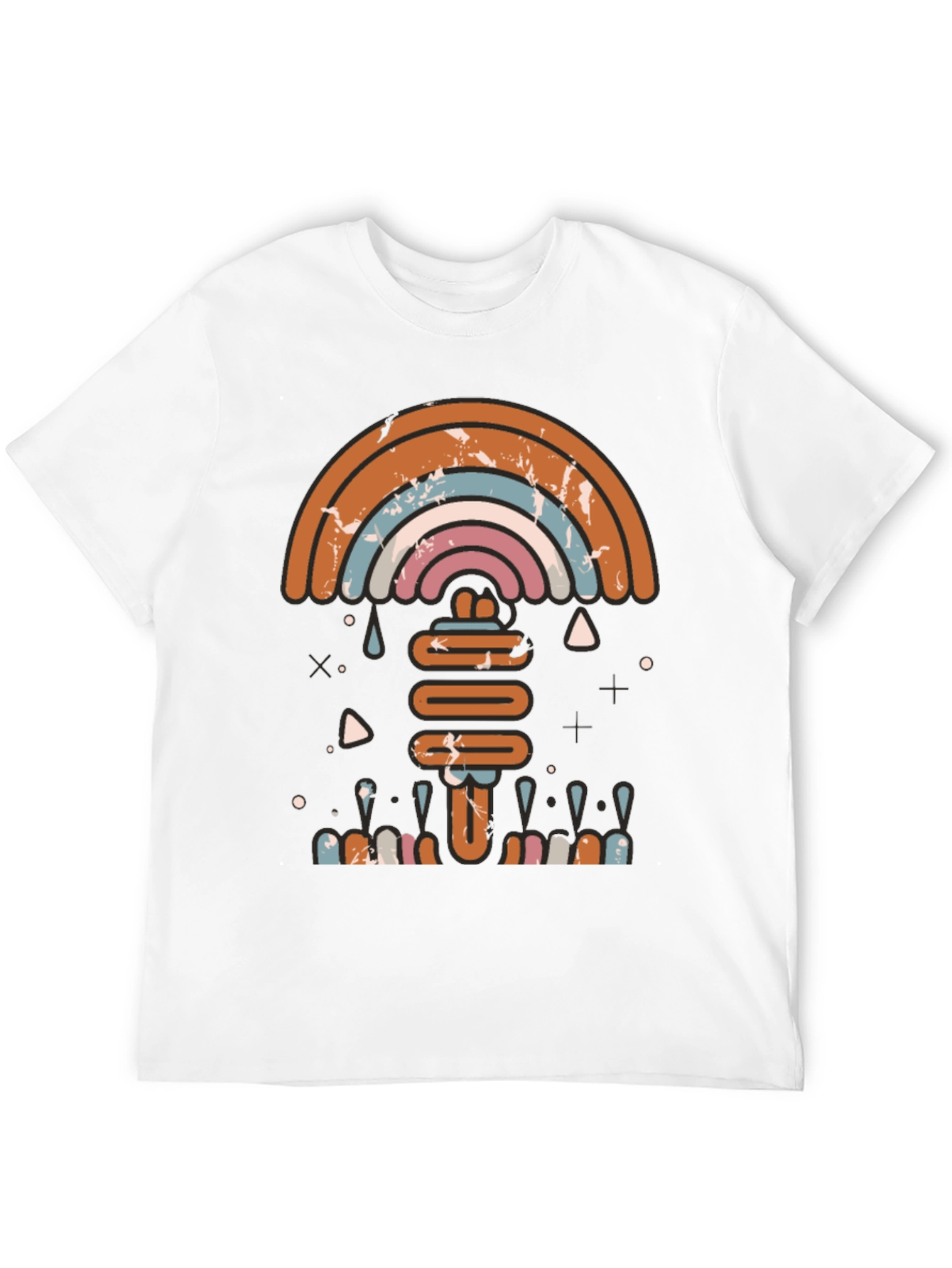 Retro Rainbow Graphic Tee - Stylish Comfort