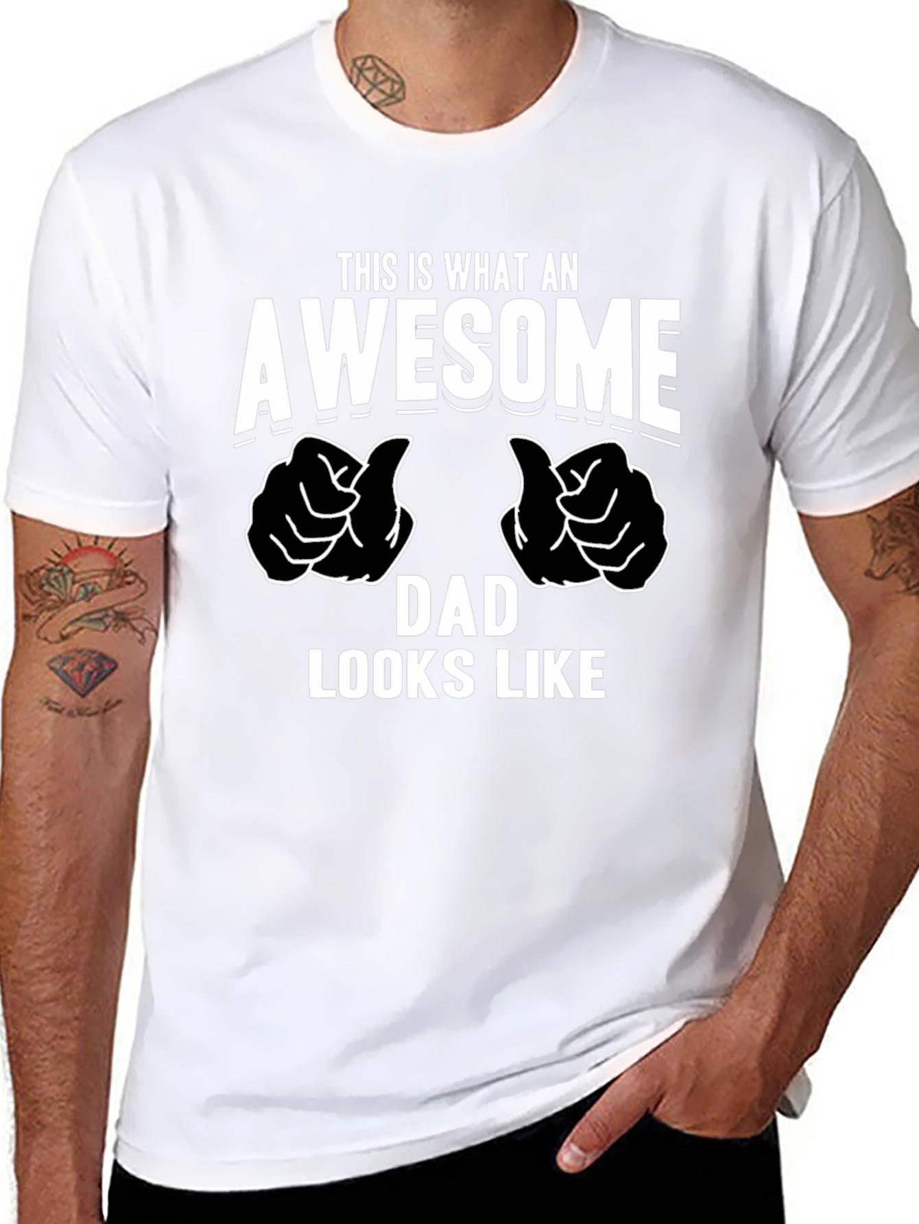 Awesome Dad Graphic T-Shirt - Black