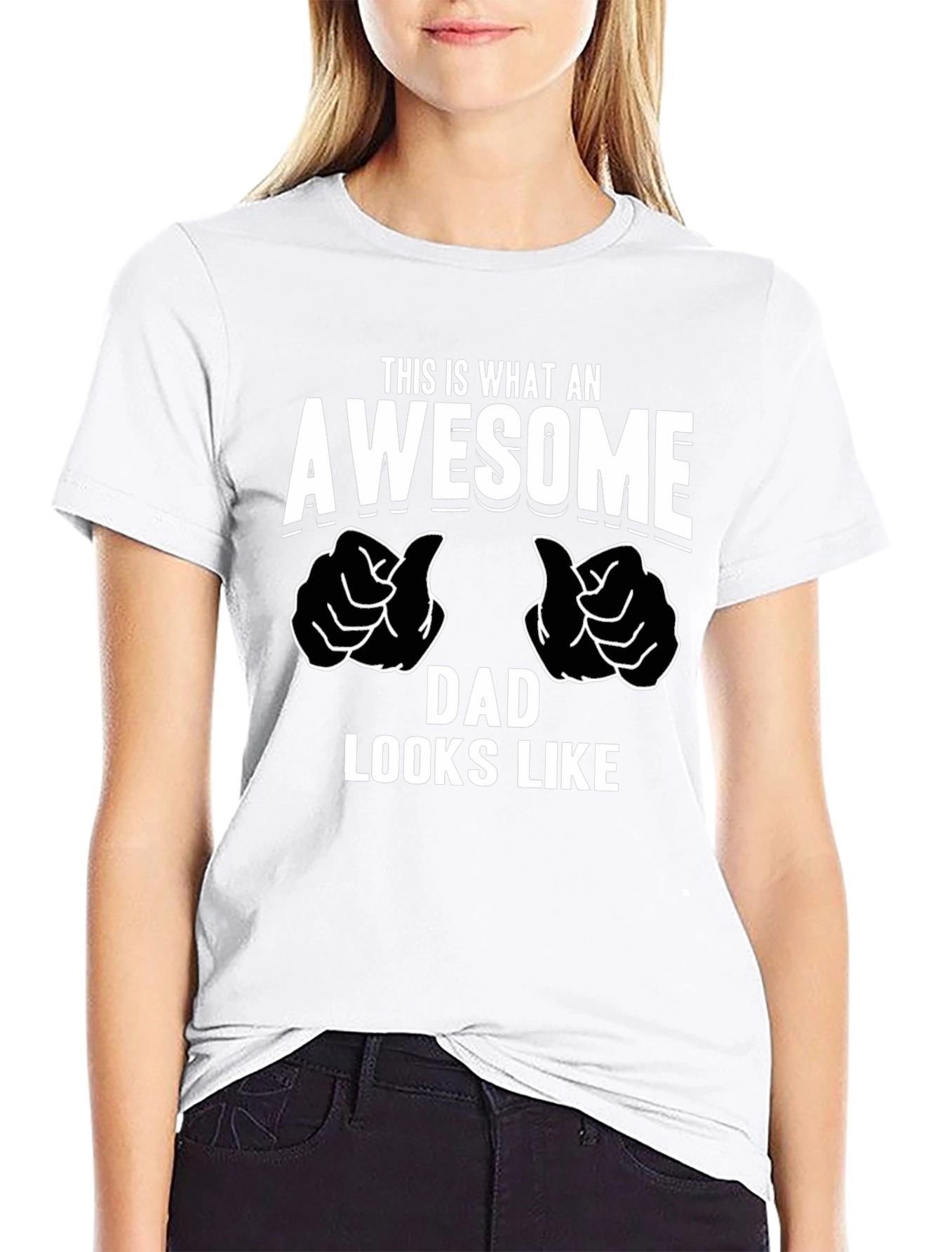 Awesome Dad Graphic T-Shirt - Black