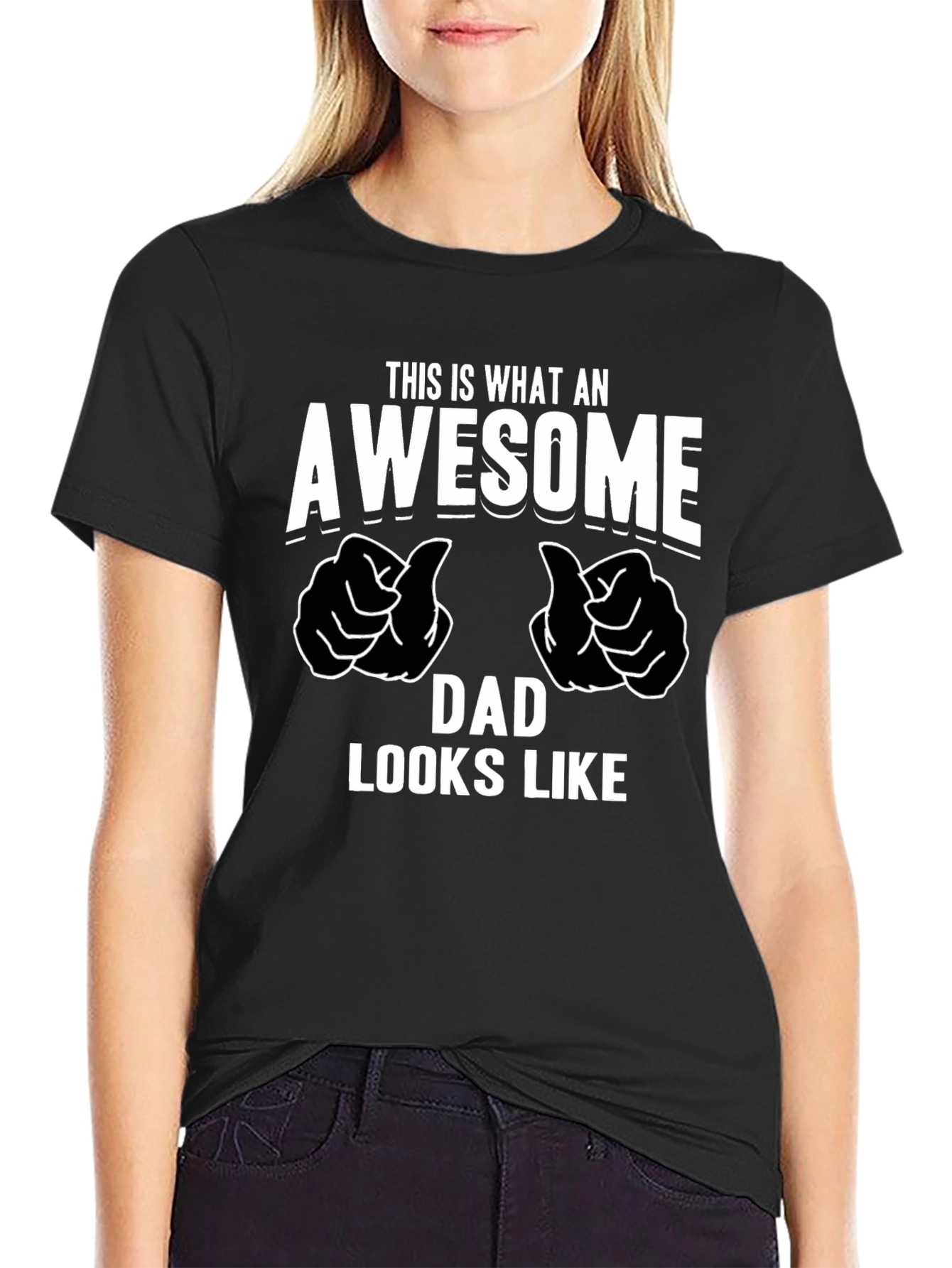 Awesome Dad Graphic T-Shirt - Black