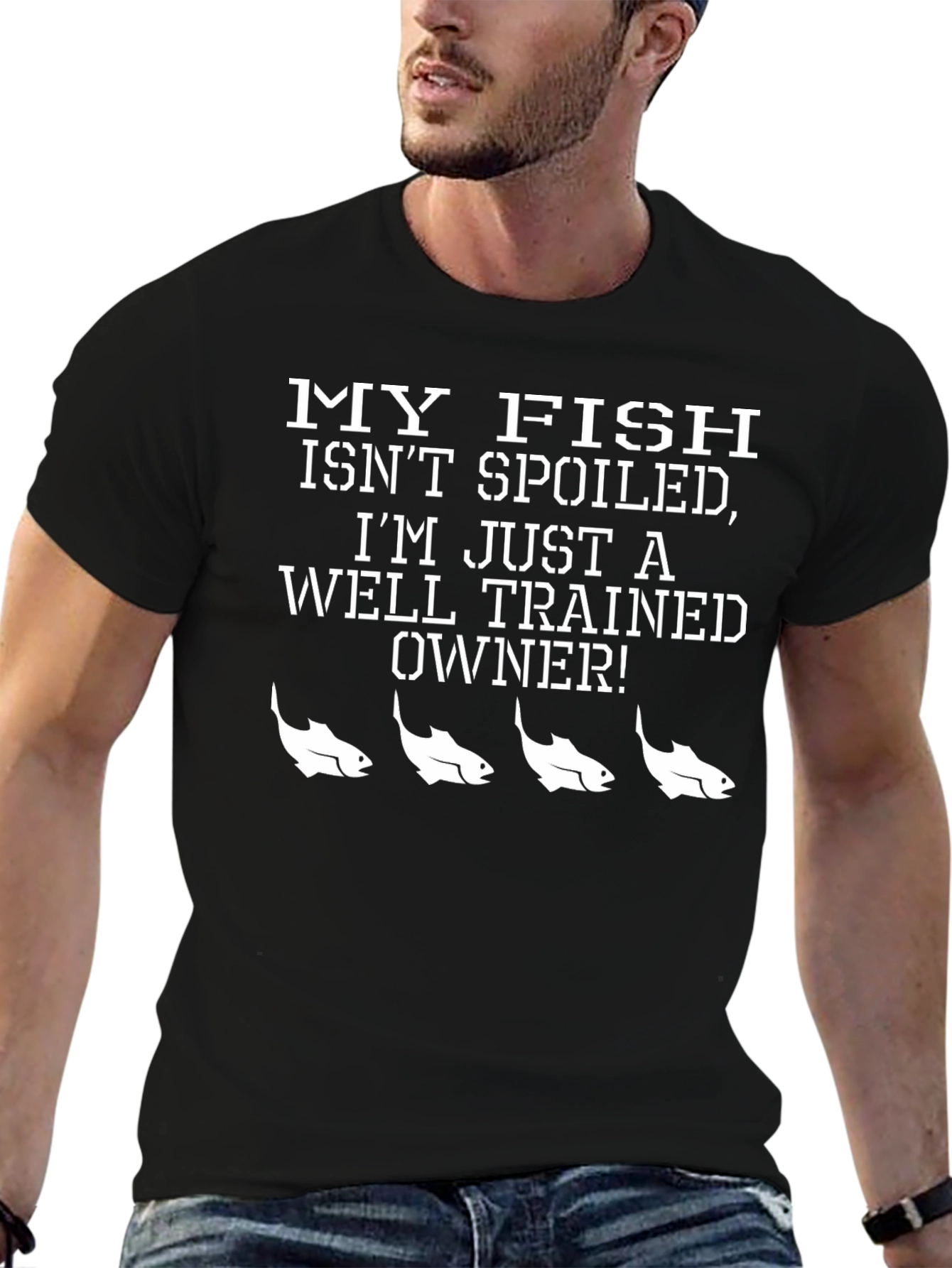 Funny Fish Owner Black T-Shirt