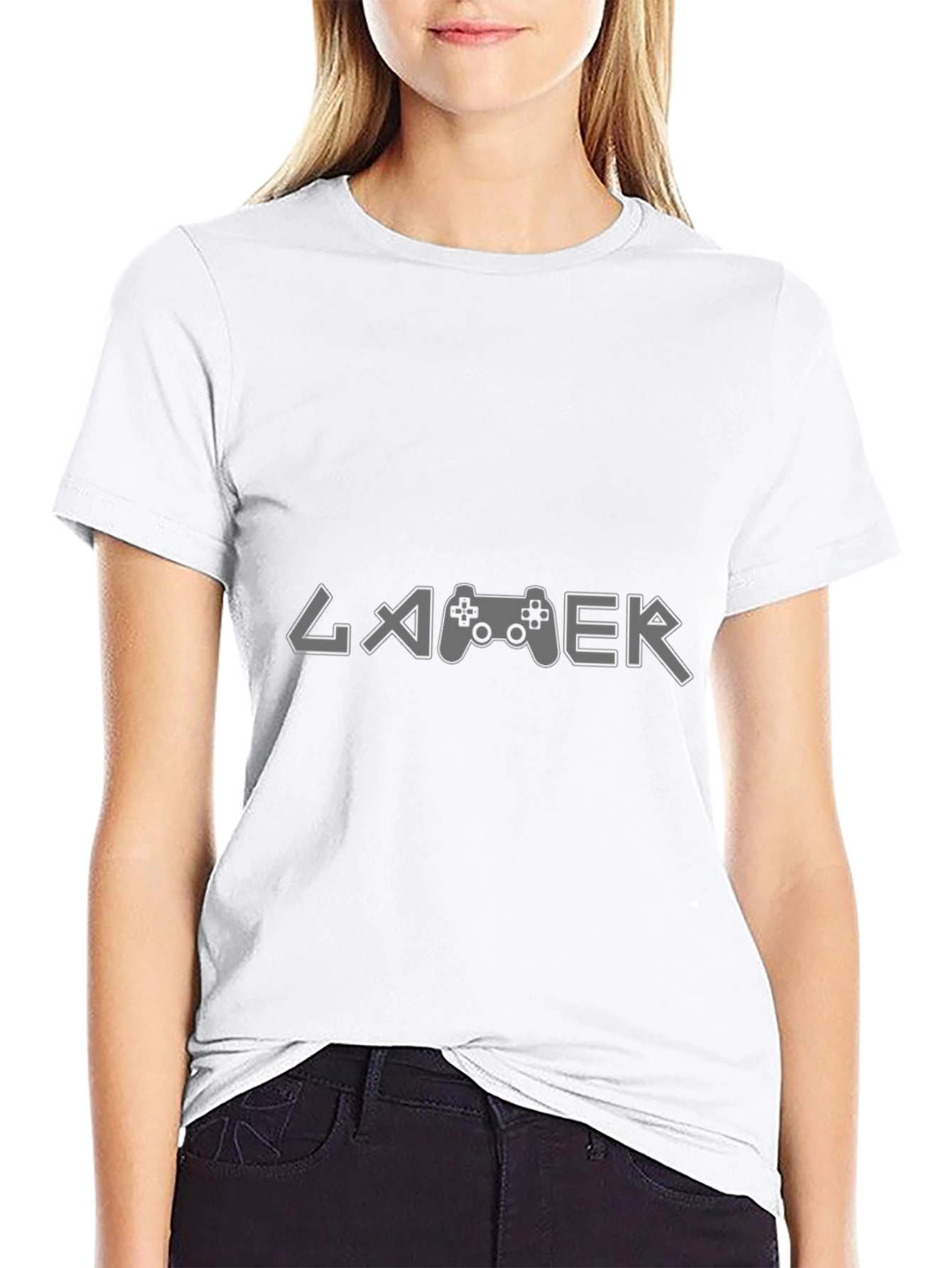 Gamer Graphic Tee - Black Cotton Blend