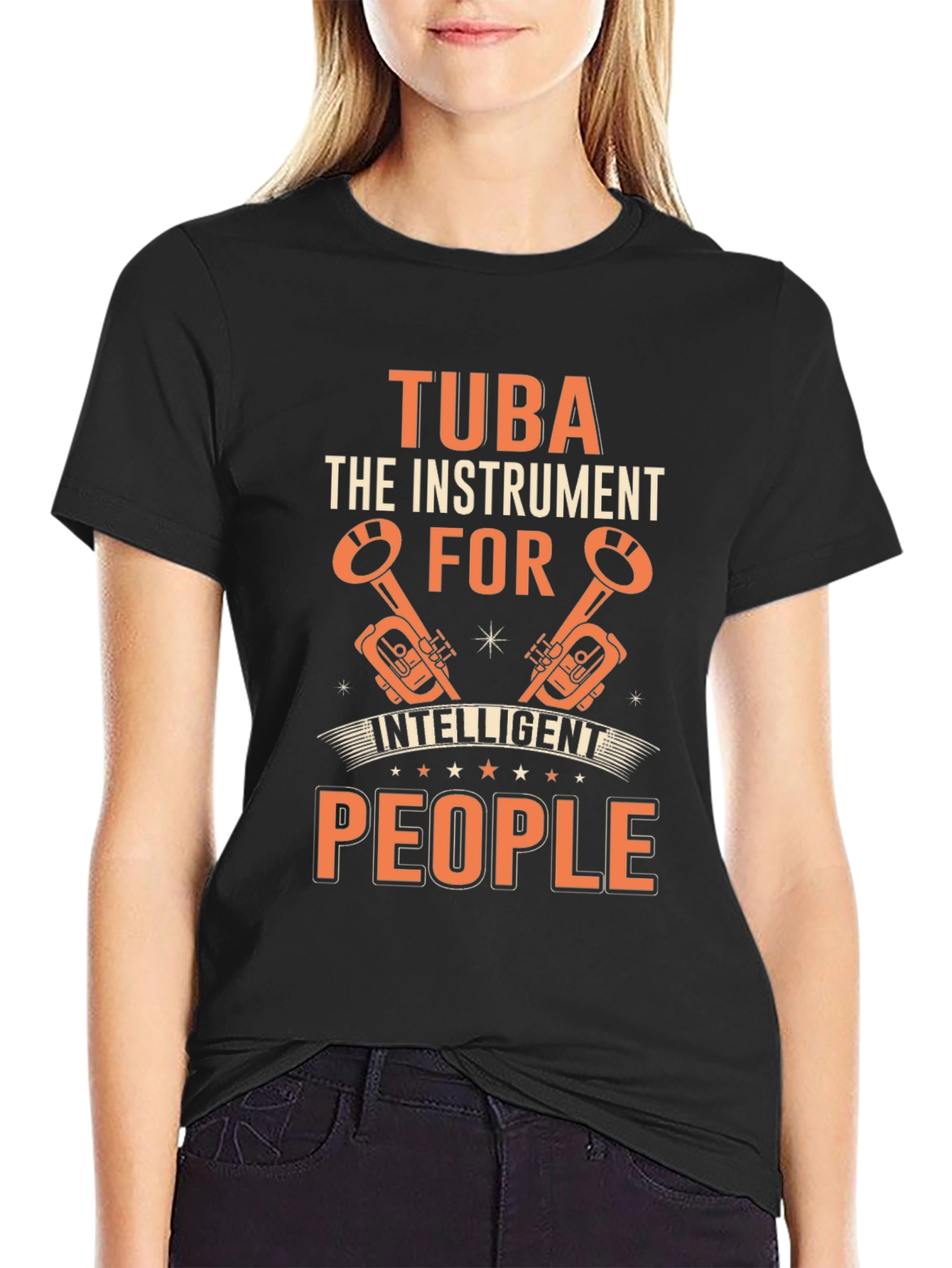 Tuba Instrument Intelligent People Graphic Tee