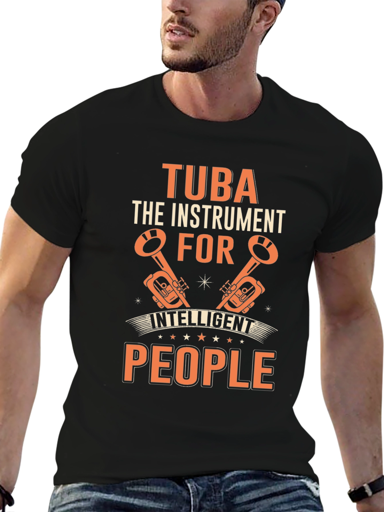 Tuba Instrument Intelligent People Graphic Tee