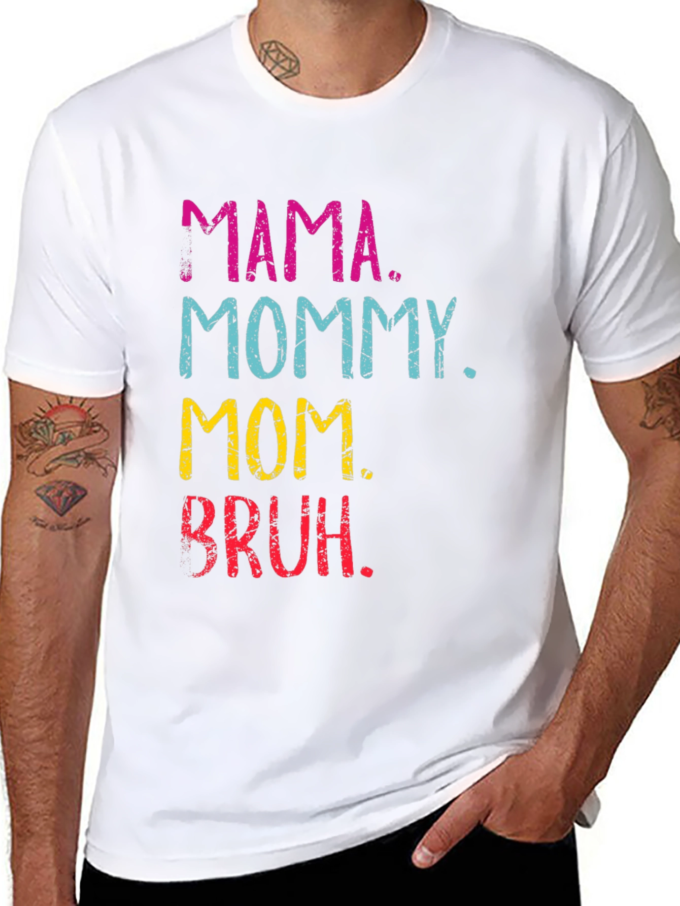 Mama Mommy Mom Bruh Graphic T-Shirt