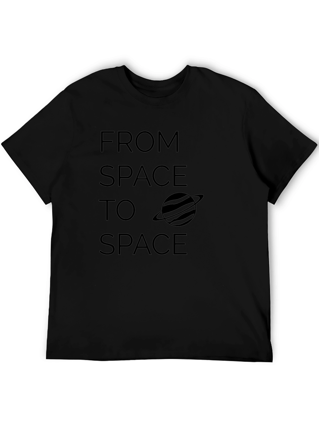 From Space to Space Black Graphic Tee