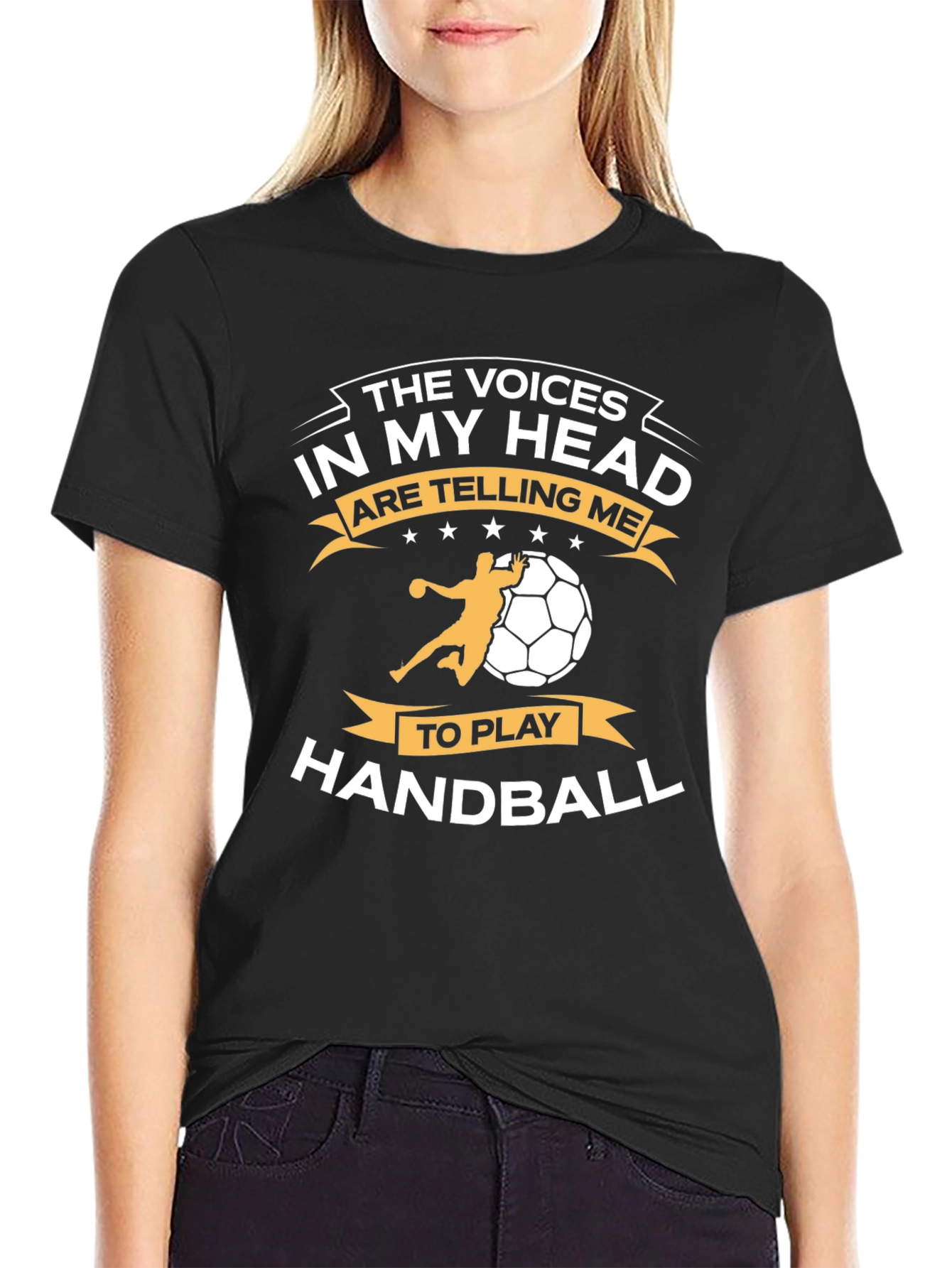 Handball Player T-Shirt Funny Voices in My Head Tee