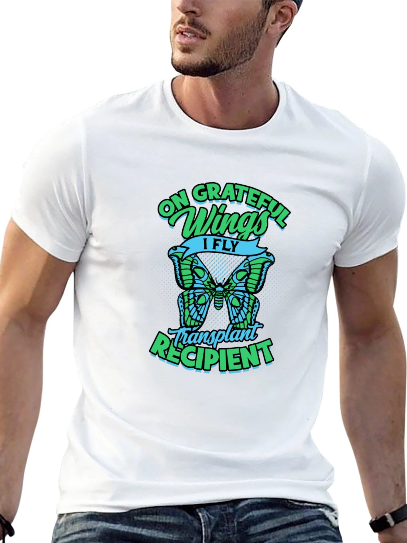 Grateful Wings Transplant Recipient Graphic T-Shirt