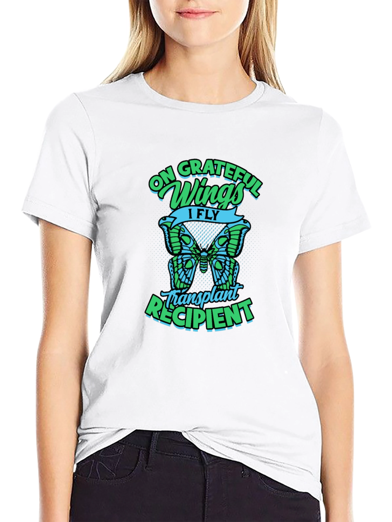 Grateful Wings Transplant Recipient Graphic T-Shirt