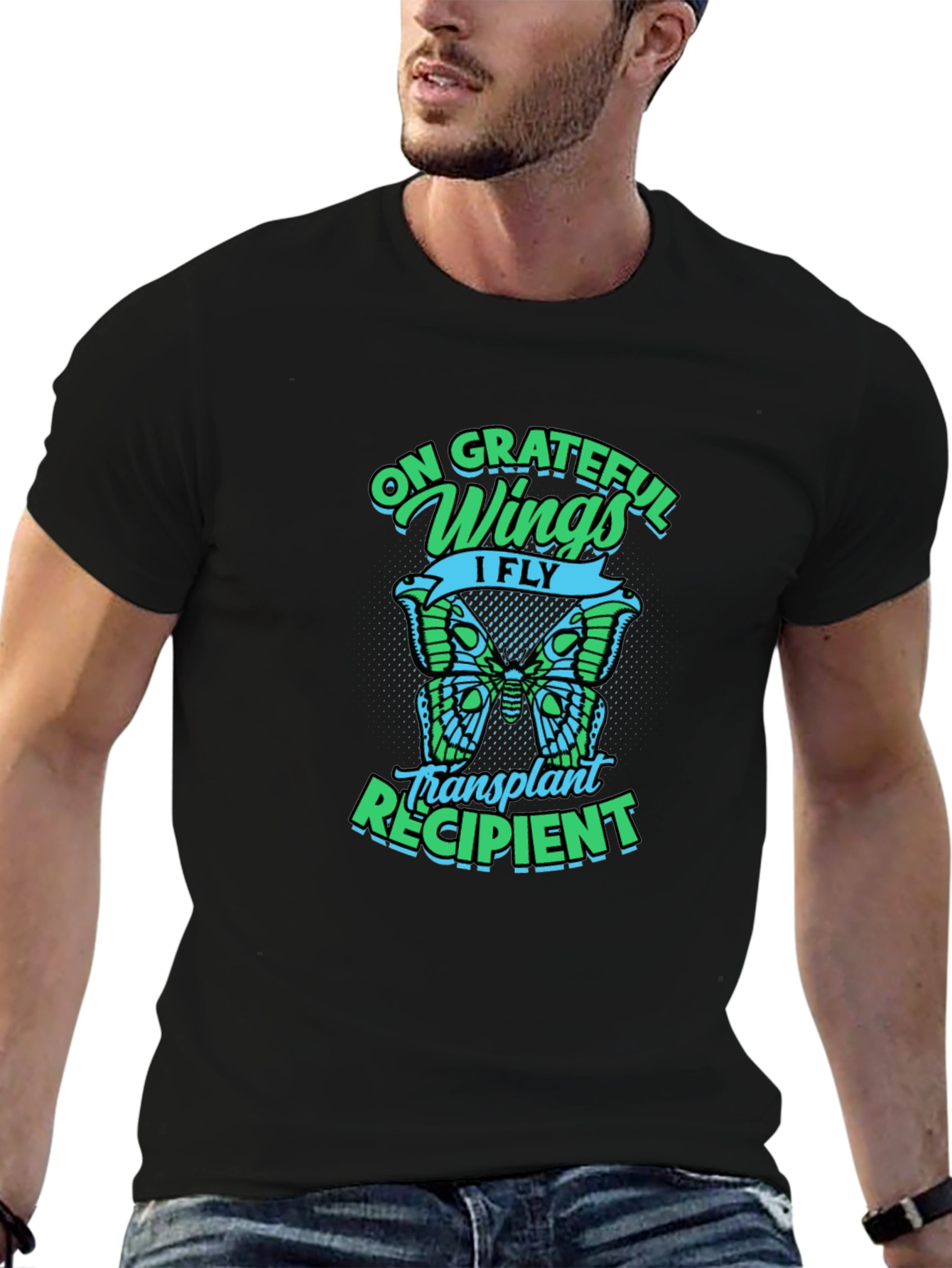 Grateful Wings Transplant Recipient Graphic T-Shirt