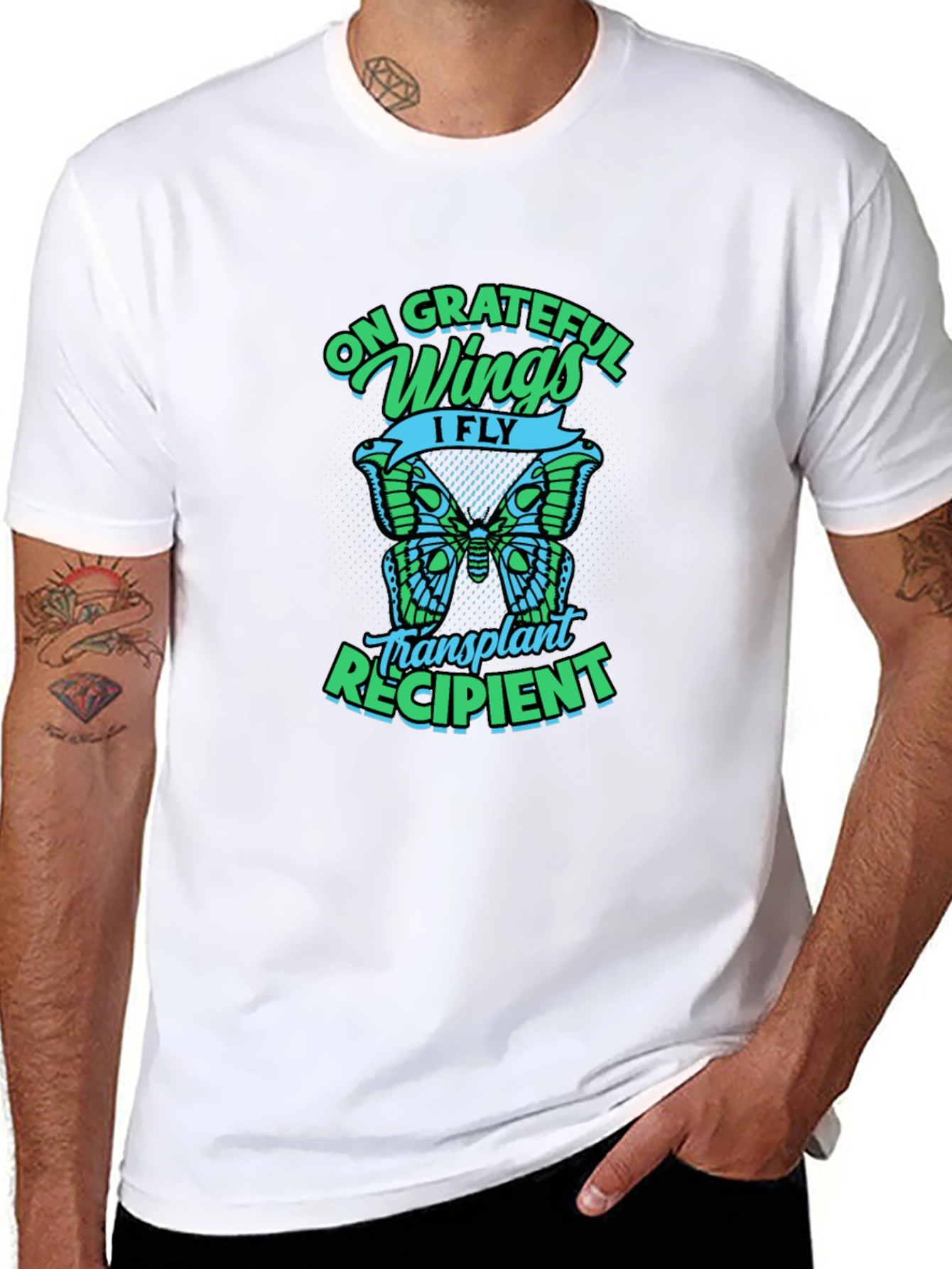 Grateful Wings Transplant Recipient Graphic T-Shirt