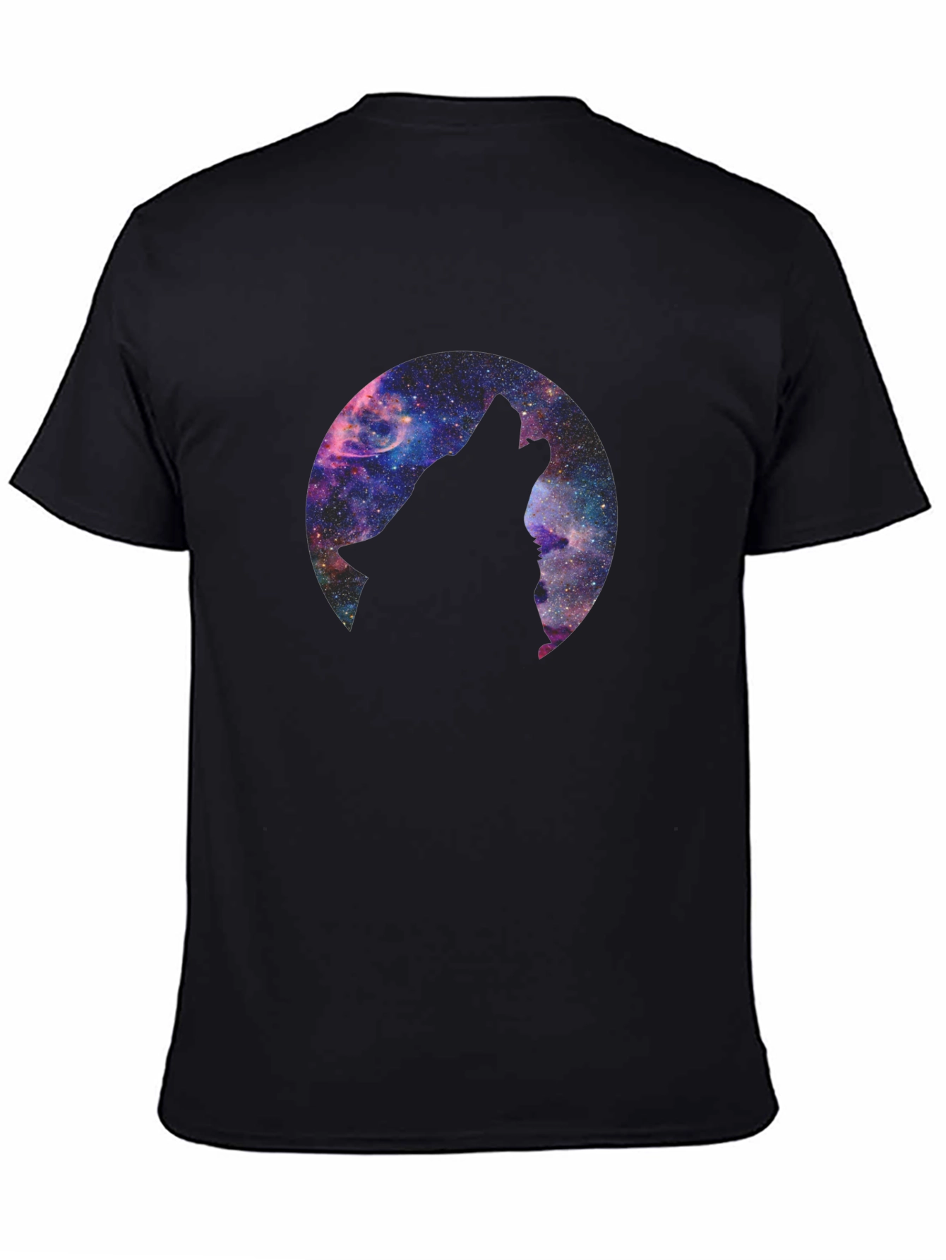 Cosmic Wolf T-Shirt - Black Graphic Tee