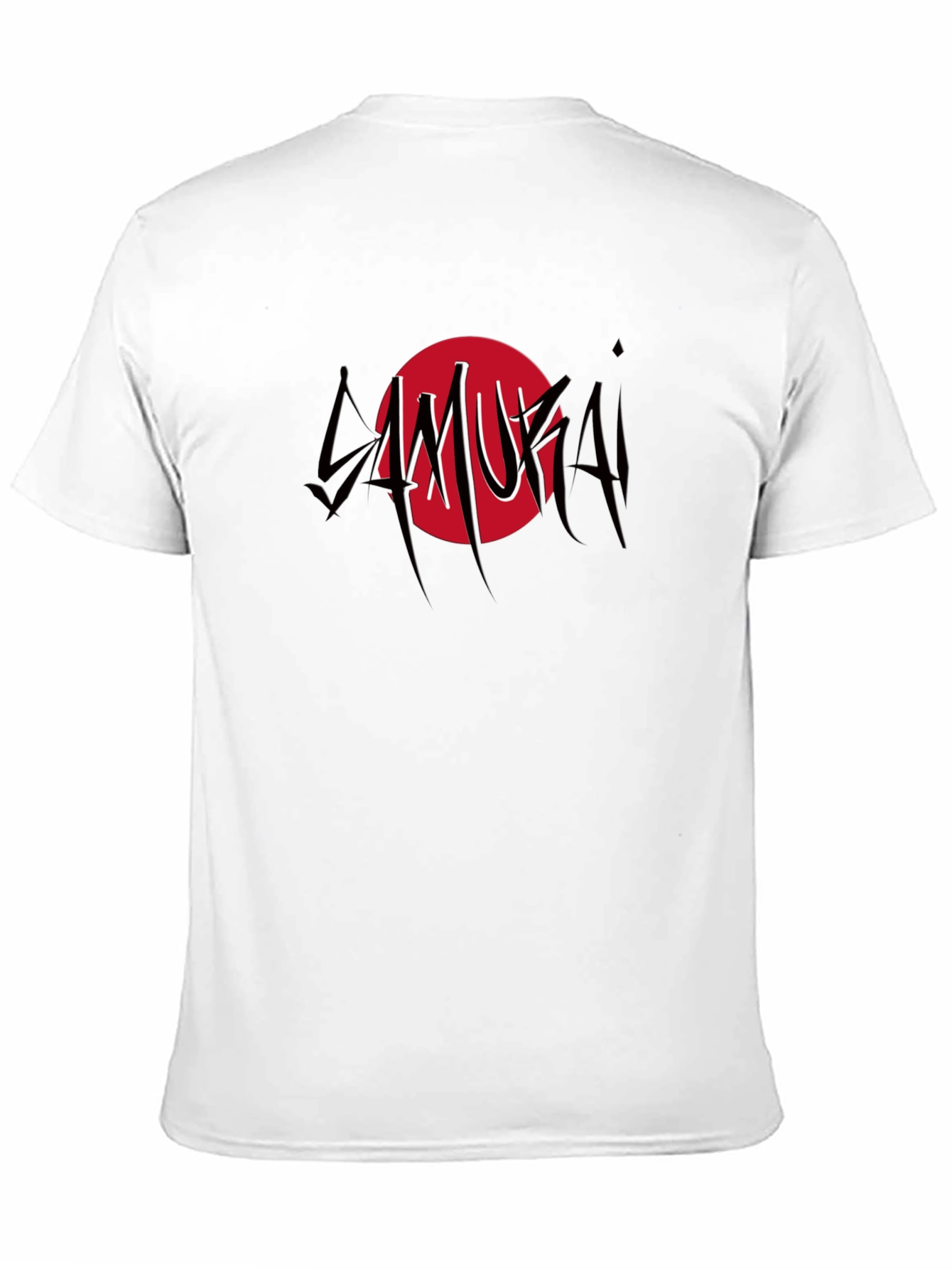 Samurai Graphic Print Black T-Shirt