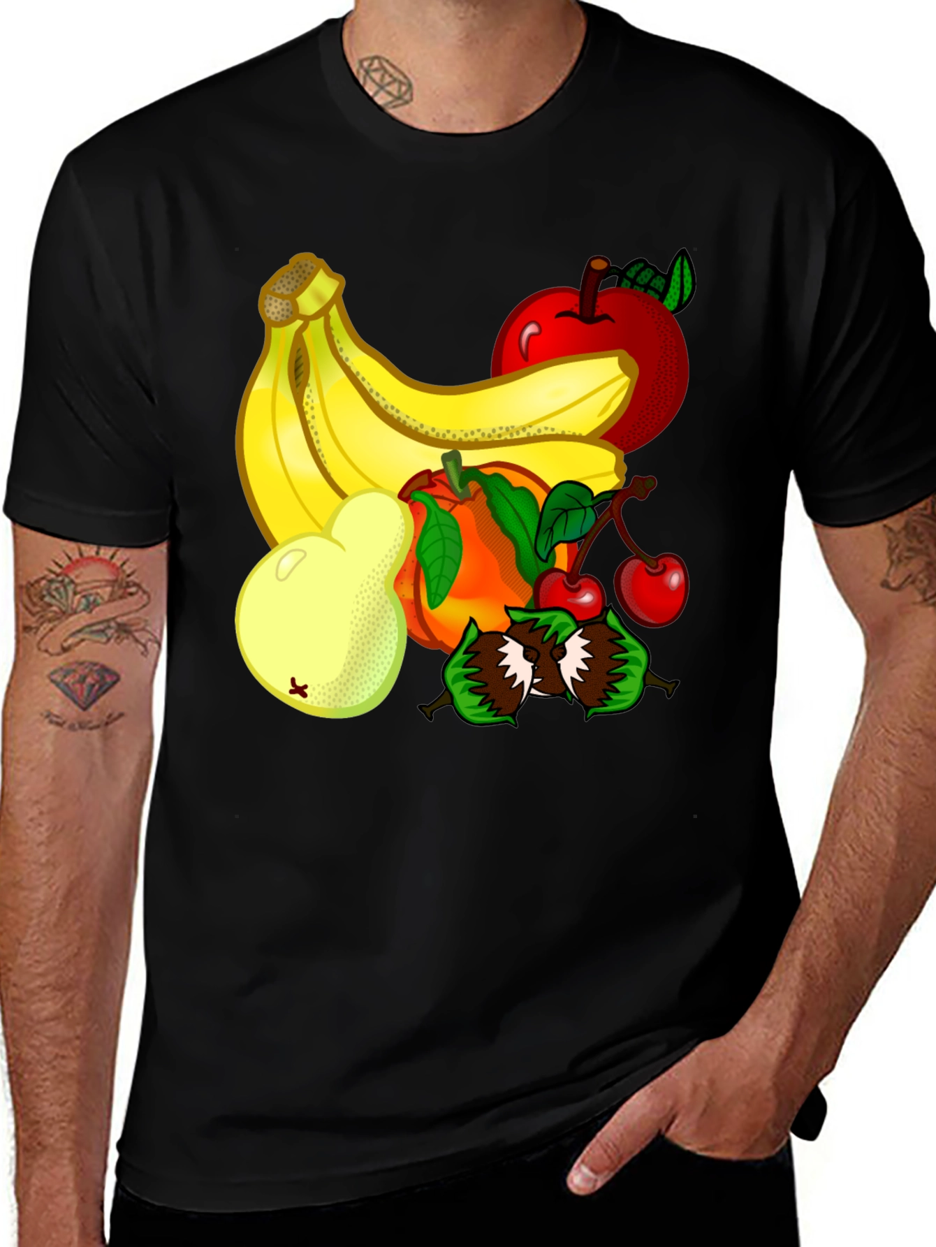 Fruitful Fun Black Tee